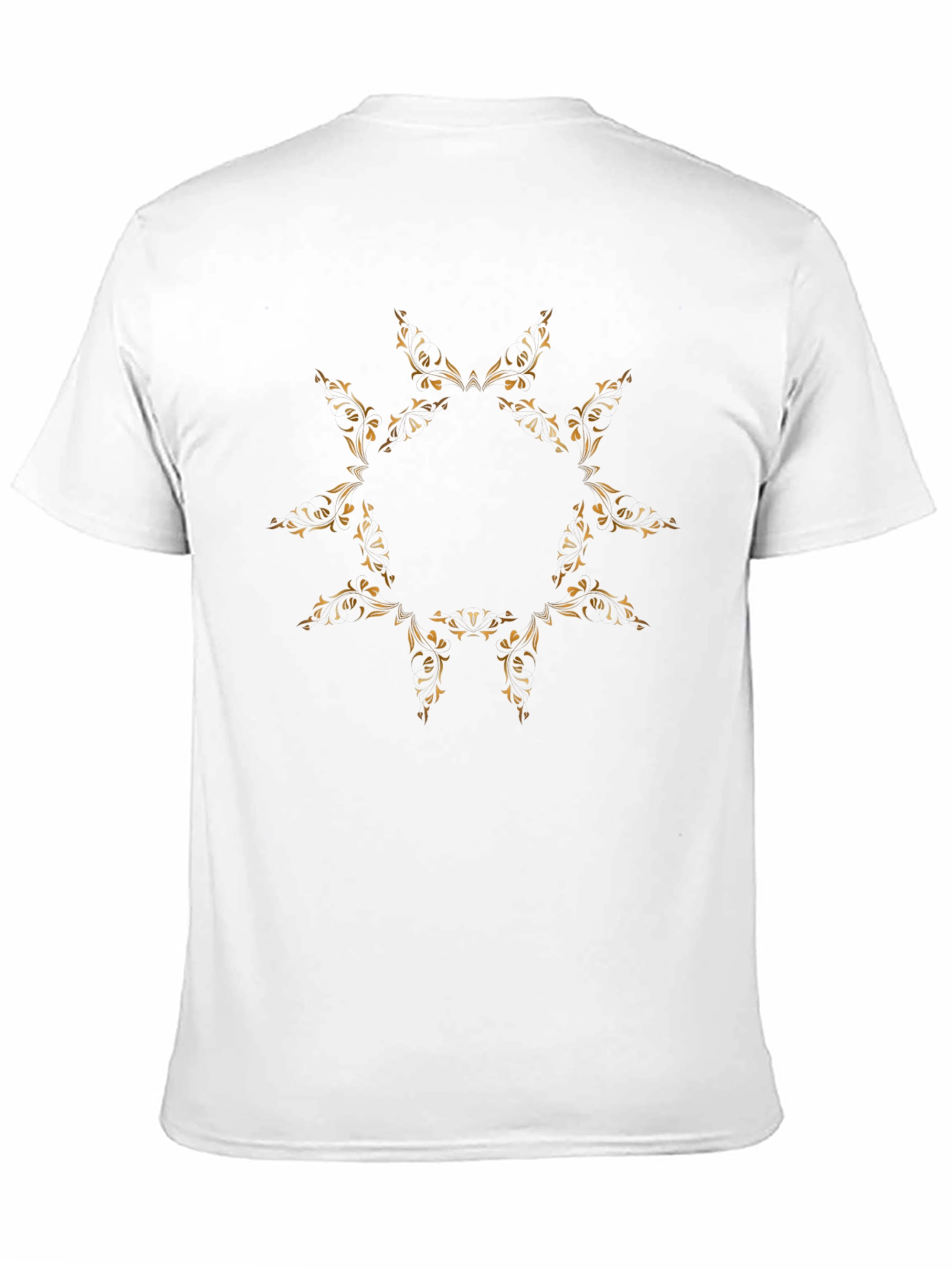 Ornate Floral Print Black T-Shirt