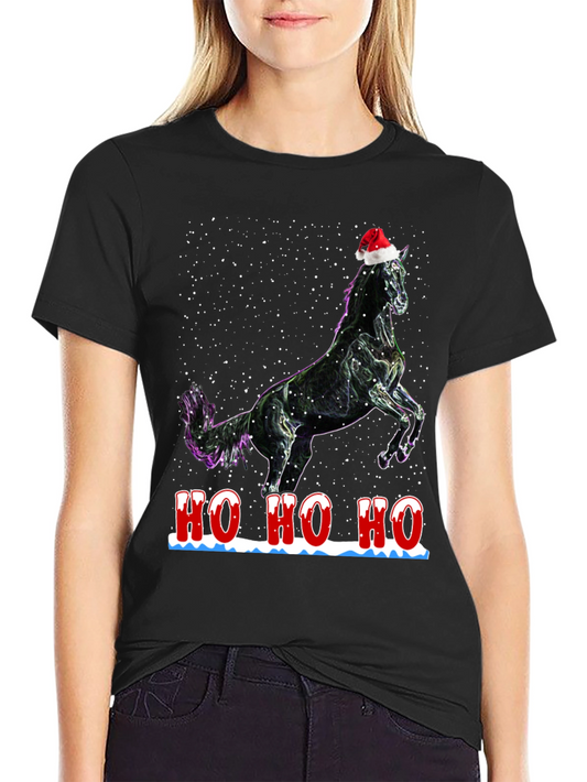 Festive Horse T-Shirt - Holiday Cheer