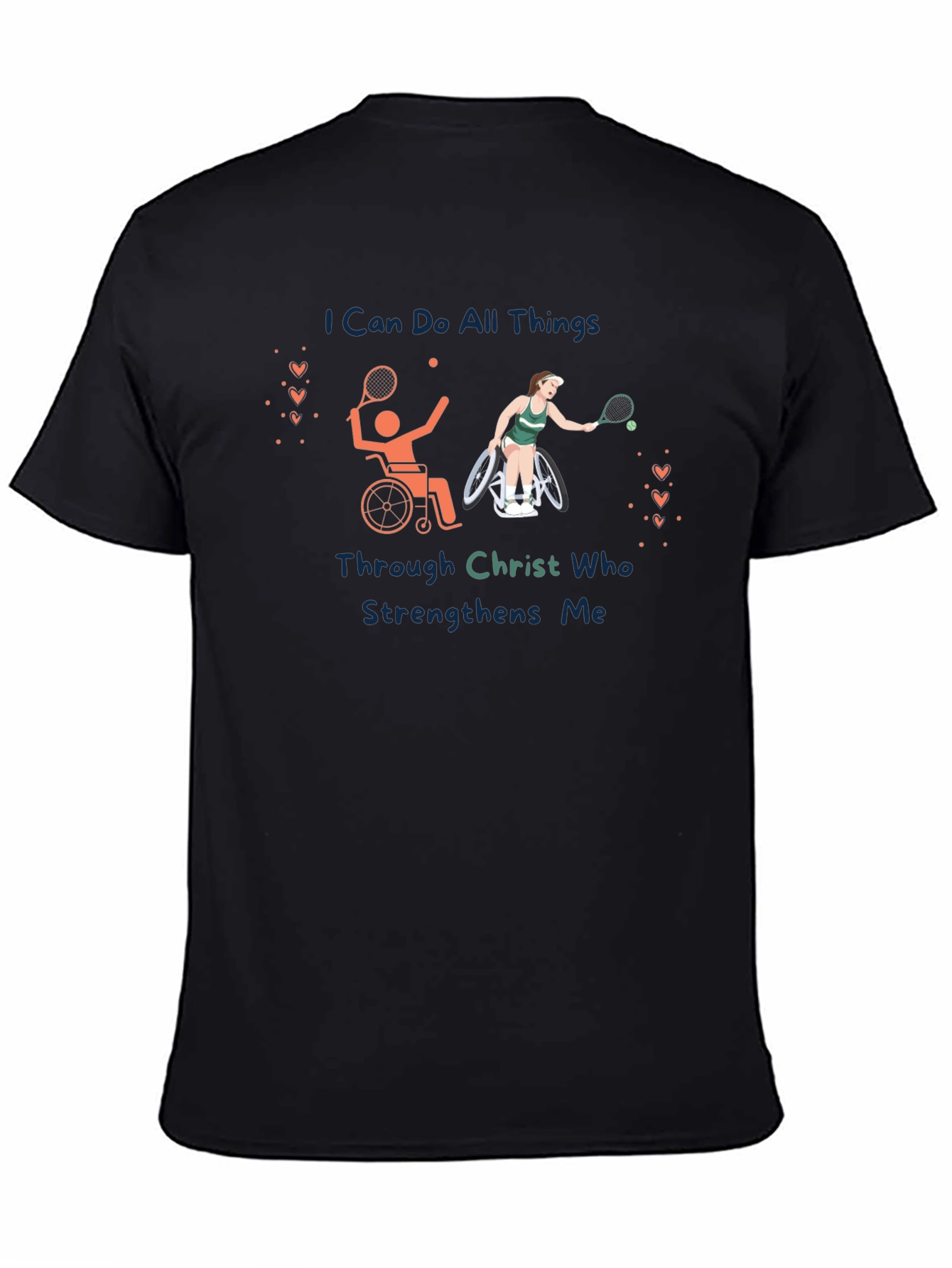 Wheelchair Tennis T-Shirt - Christian Design