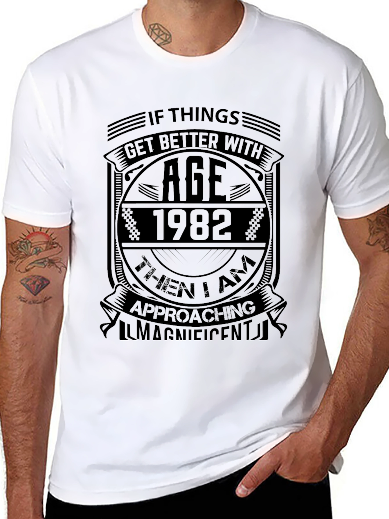 1982 Birthday T-Shirt: Age Improves Excellence