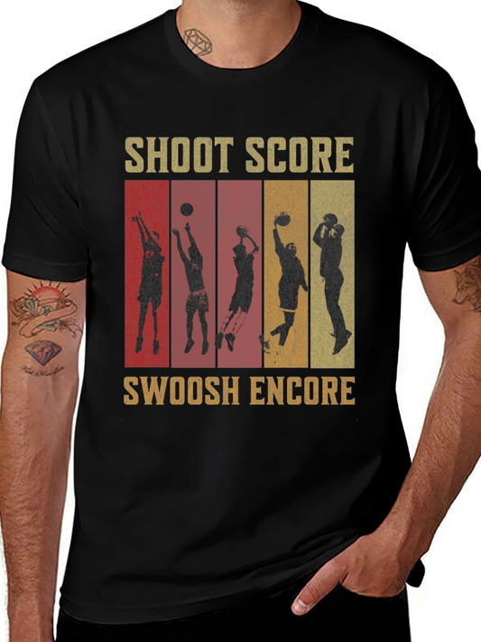 Shoot Score Swoosh Encore Black T-Shirt