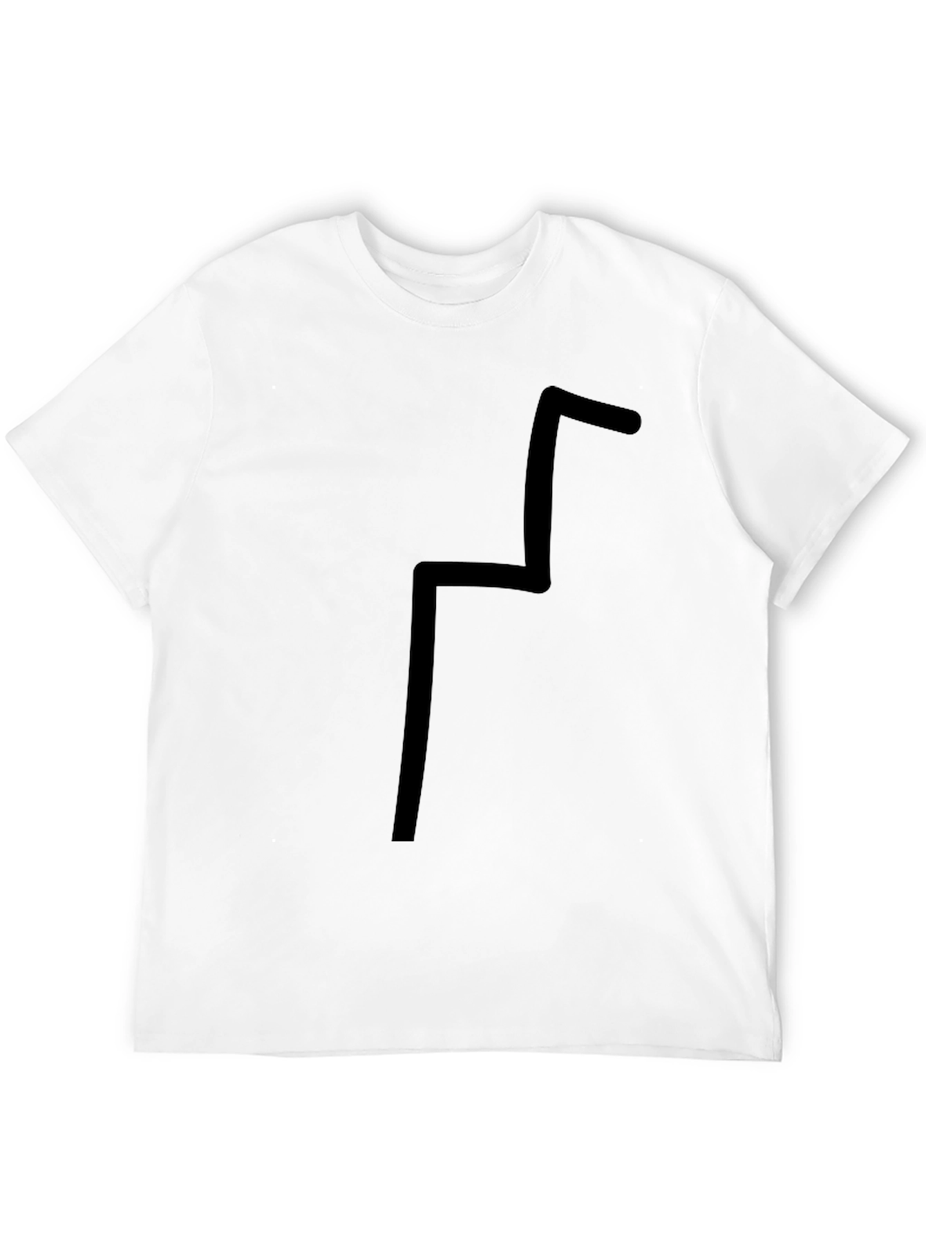 Unique Geometric Design Black T-Shirt