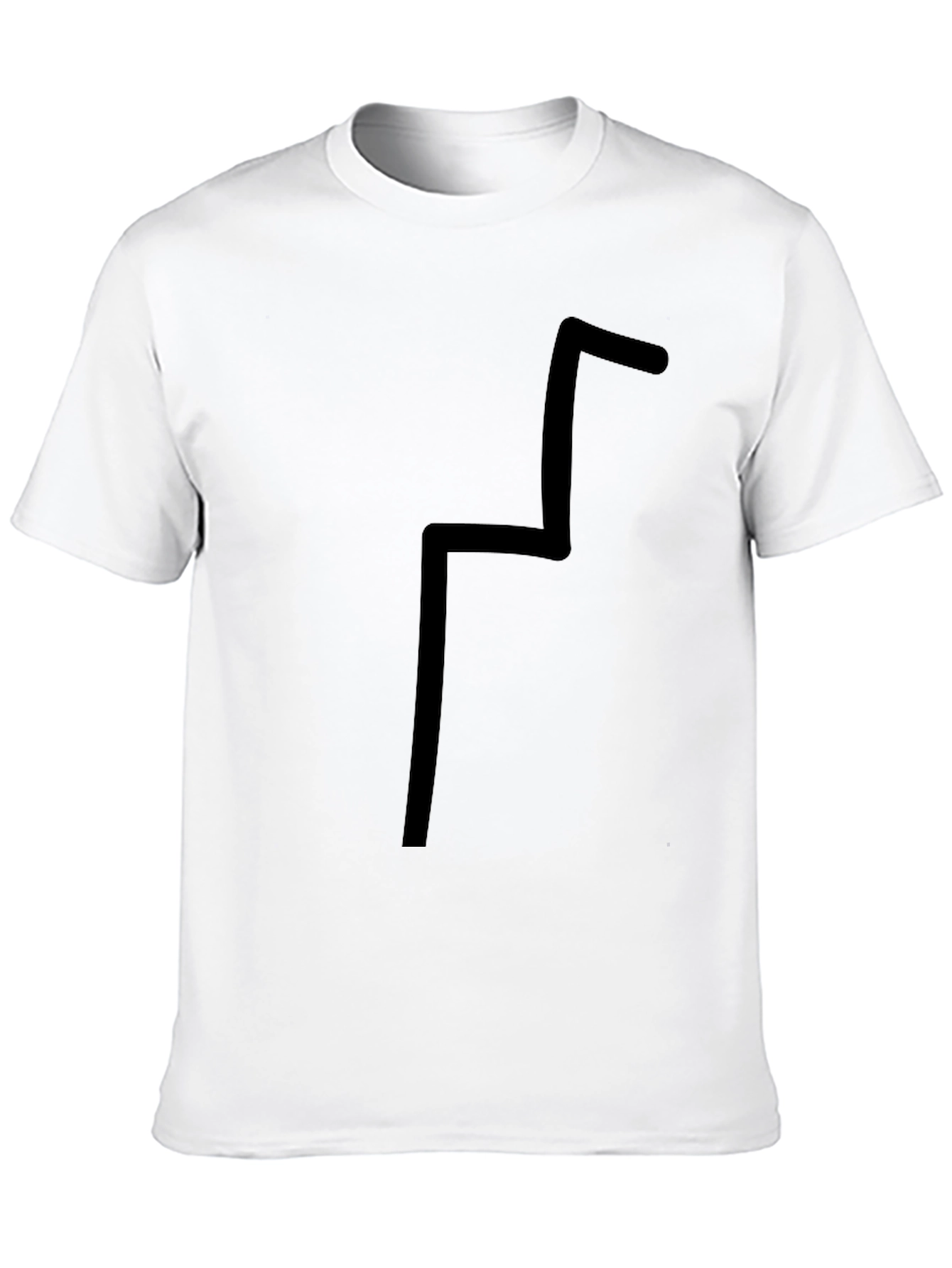 Unique Geometric Design Black T-Shirt