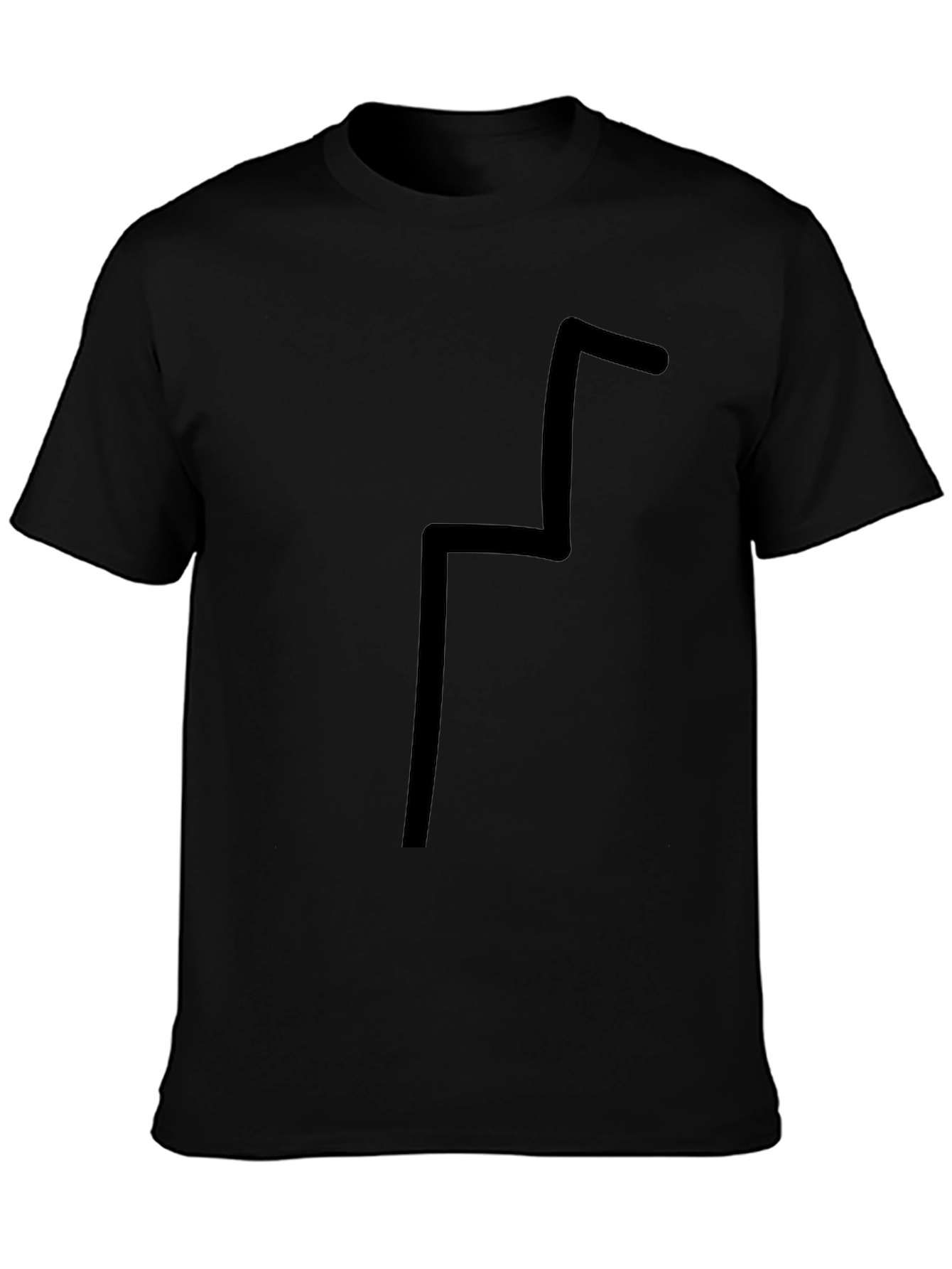Unique Geometric Design Black T-Shirt