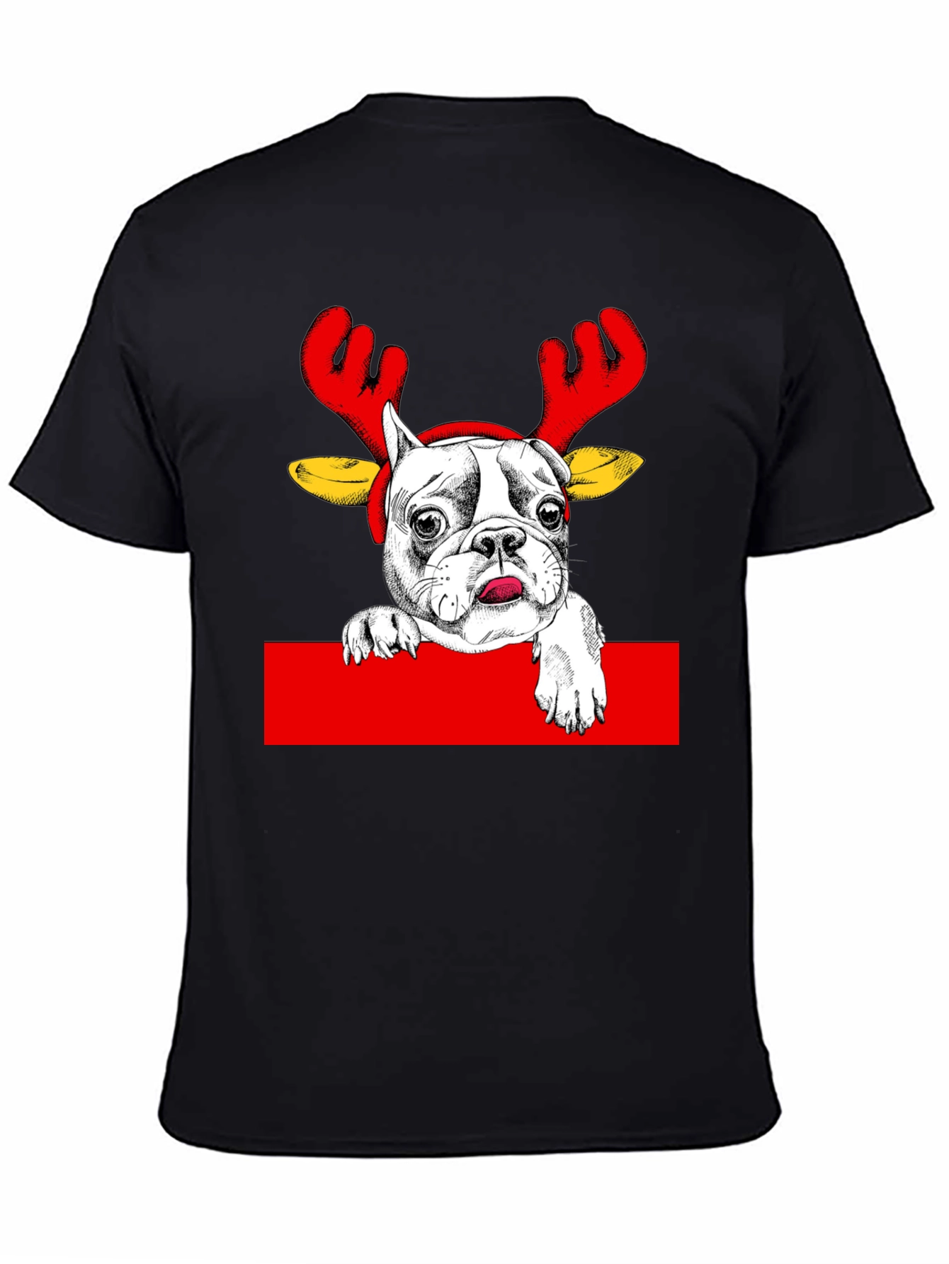 Reindeer Dog Graphic Tee - Holiday Apparel