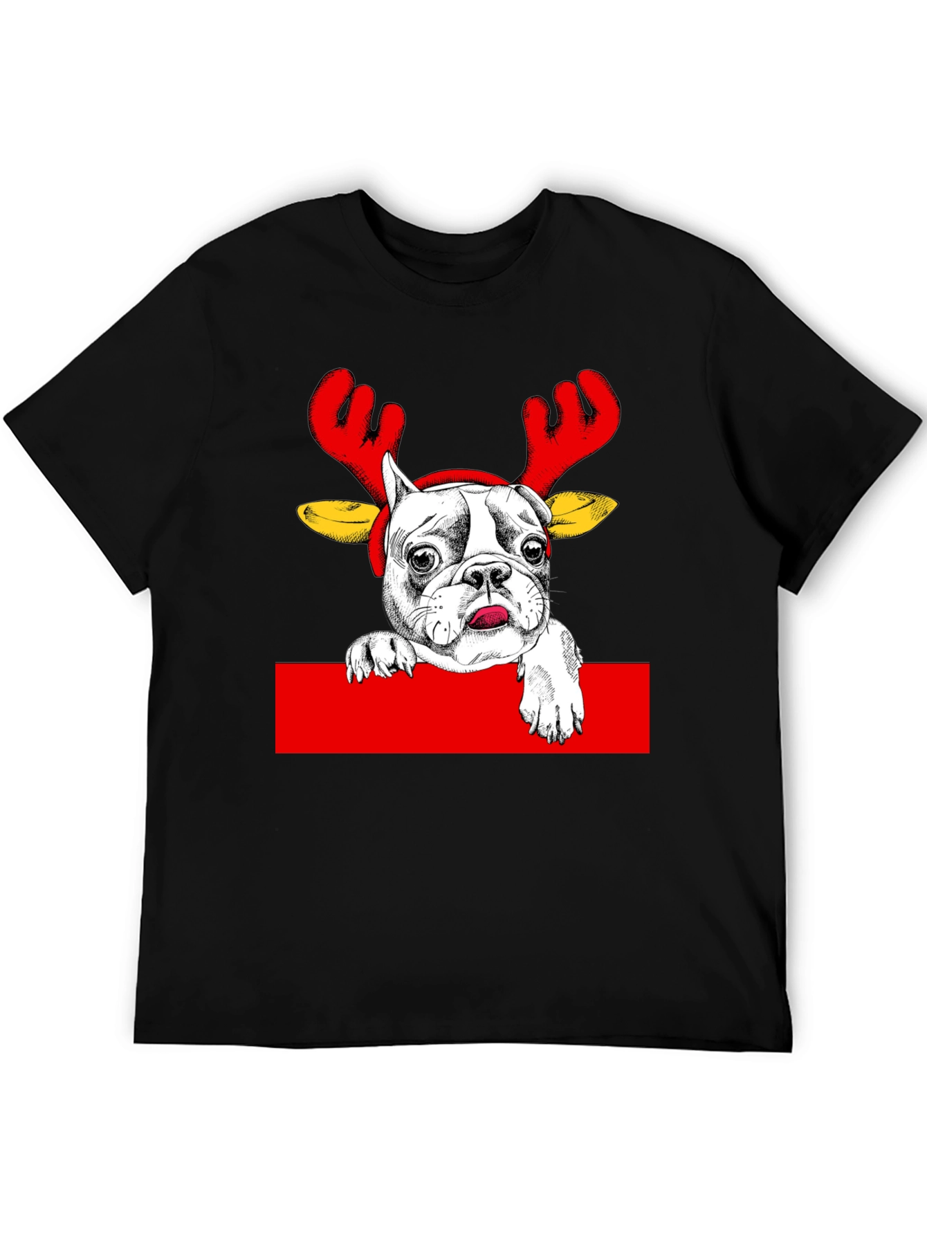 Reindeer Dog Graphic Tee - Holiday Apparel