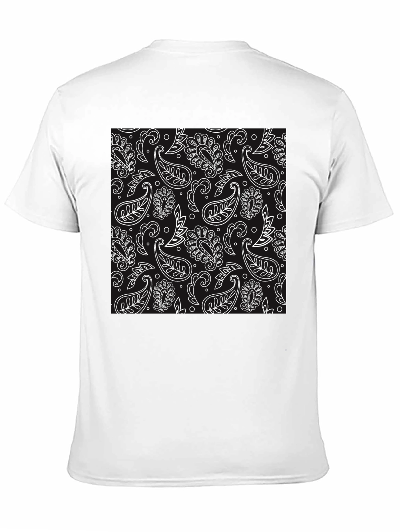 Black Paisley Print Tee