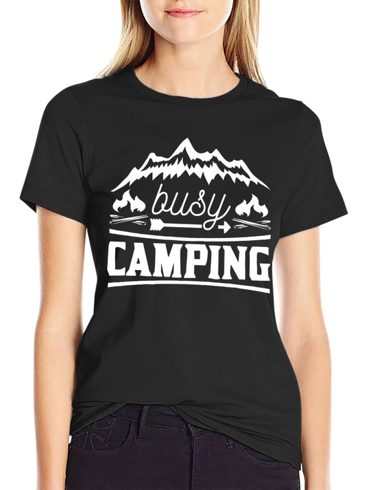 Busy Camping Graphic Tee - Adventure T-Shirt
