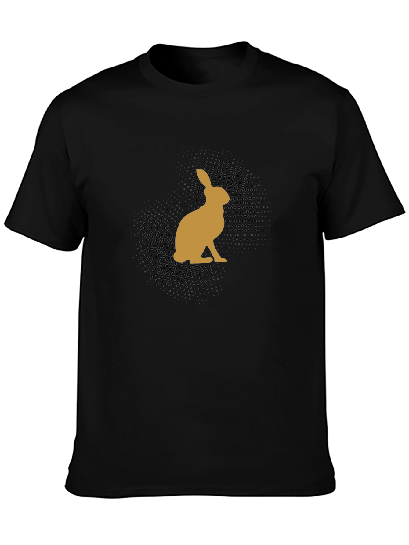 Rabbit Silhouette Black T-Shirt