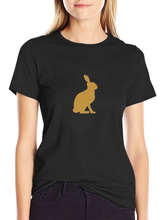 Rabbit Silhouette Black T-Shirt