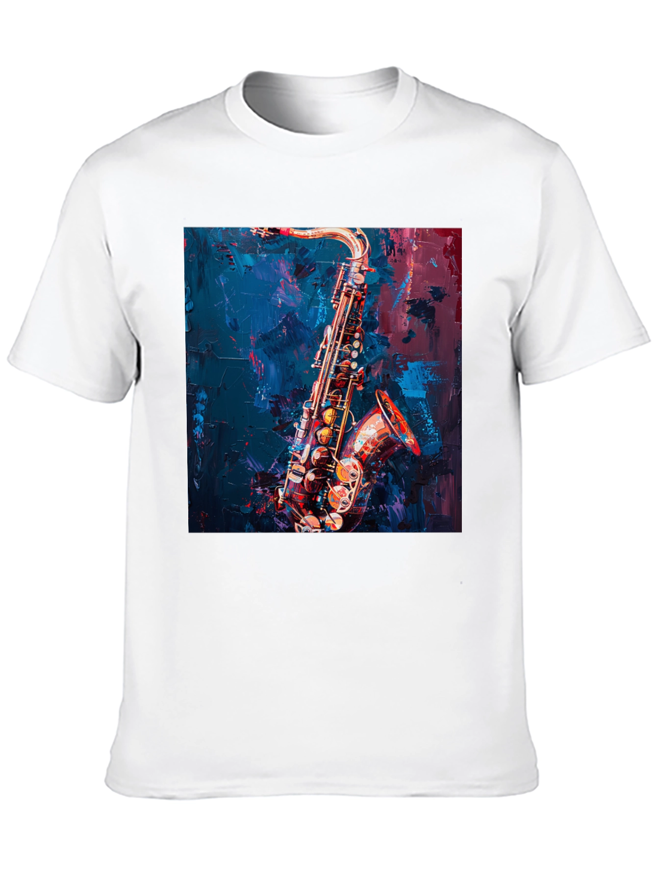 Saxophone Music Art T-Shirt - Black