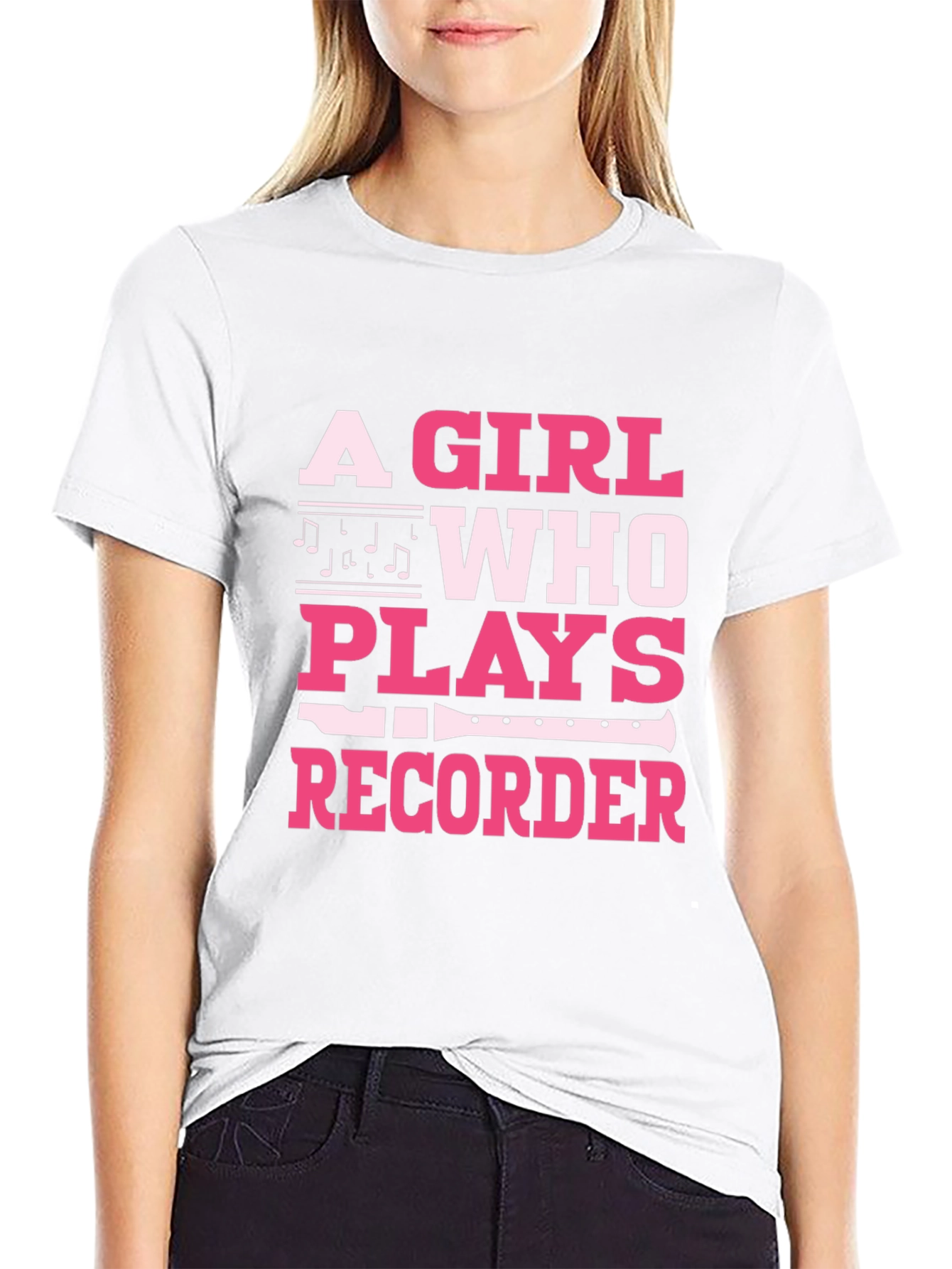 A Girl Who Plays Recorder T-Shirt