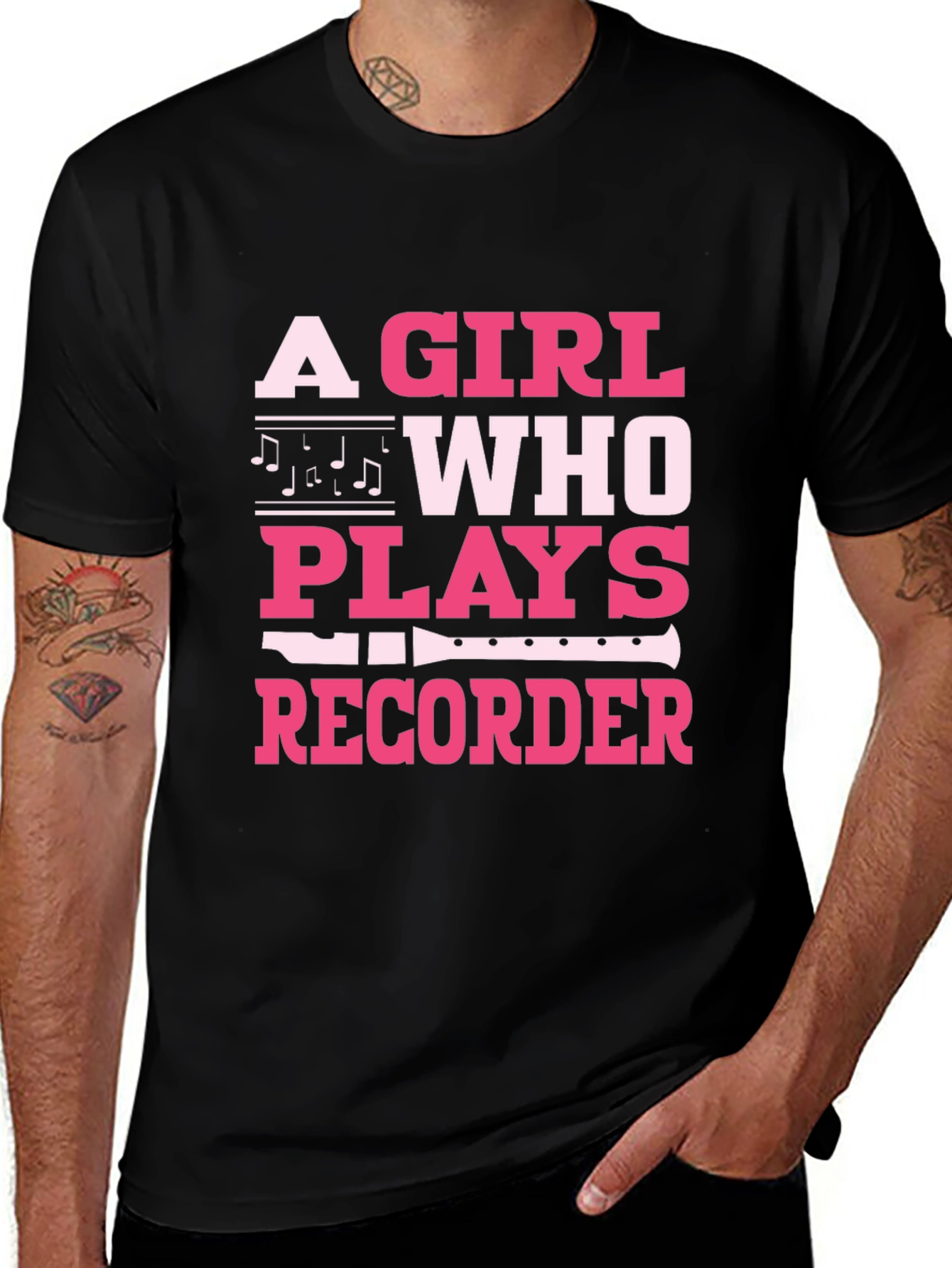 A Girl Who Plays Recorder T-Shirt