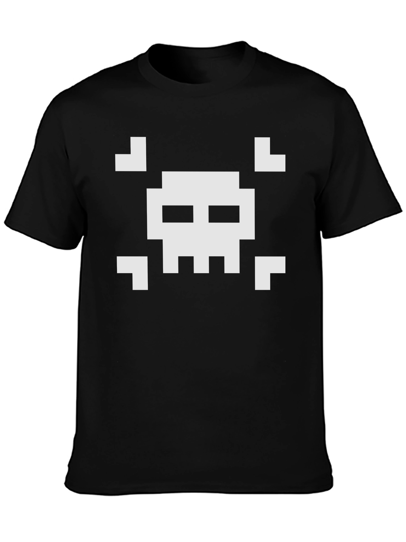 Pixelated Skull T-Shirt - Retro Gaming Style