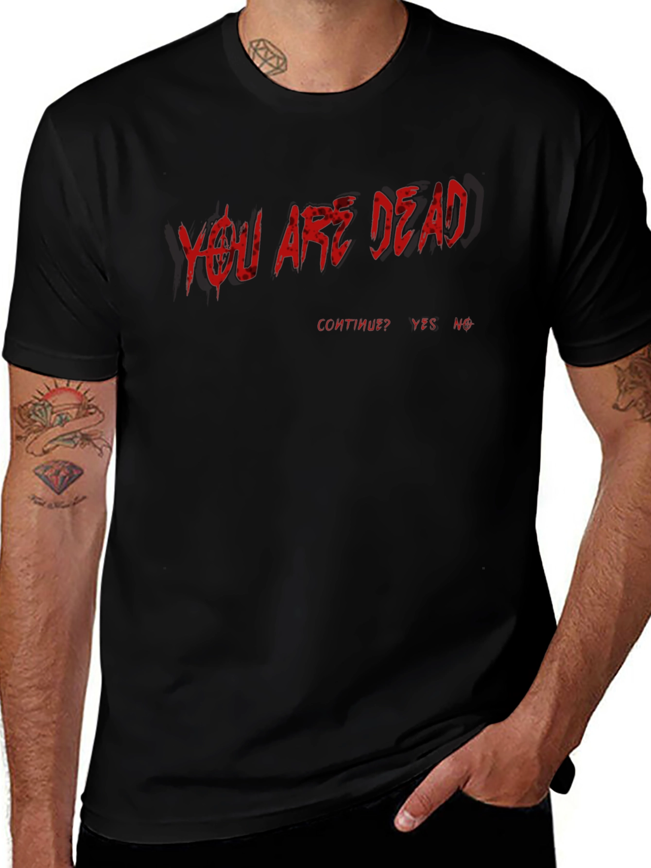 You Are Dead Gaming T-Shirt - Black
