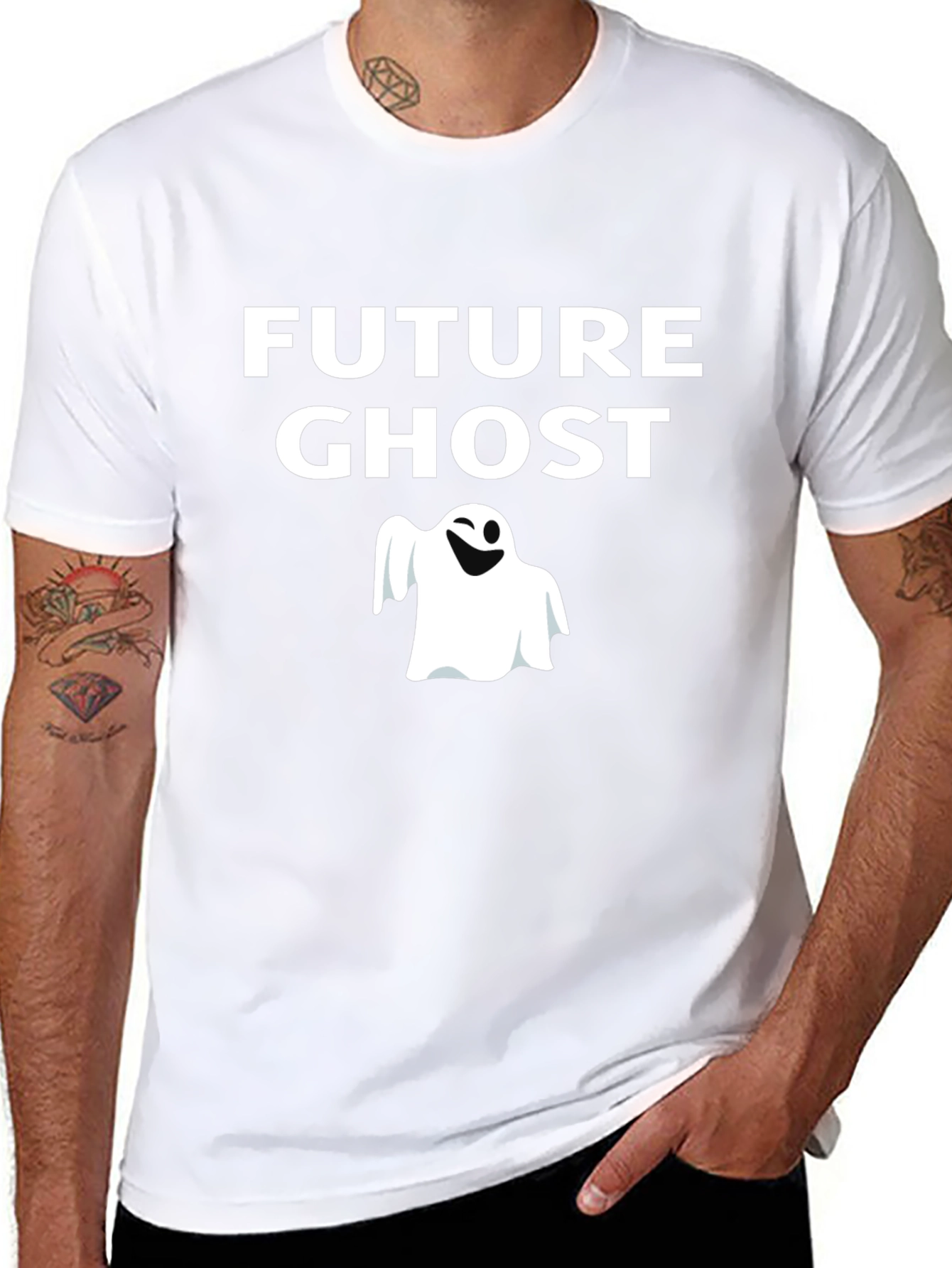 Future Ghost Graphic Tee - Spooky Season Comfort