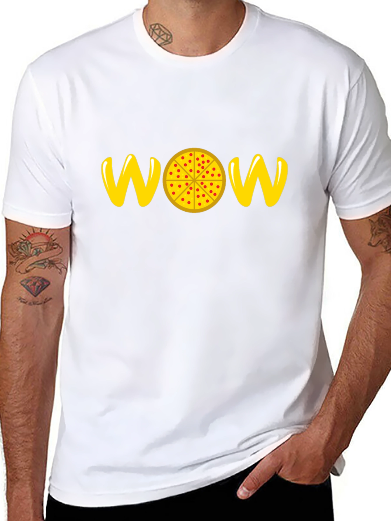 WOW Pizza Graphic Tee - Fun & Stylish!
