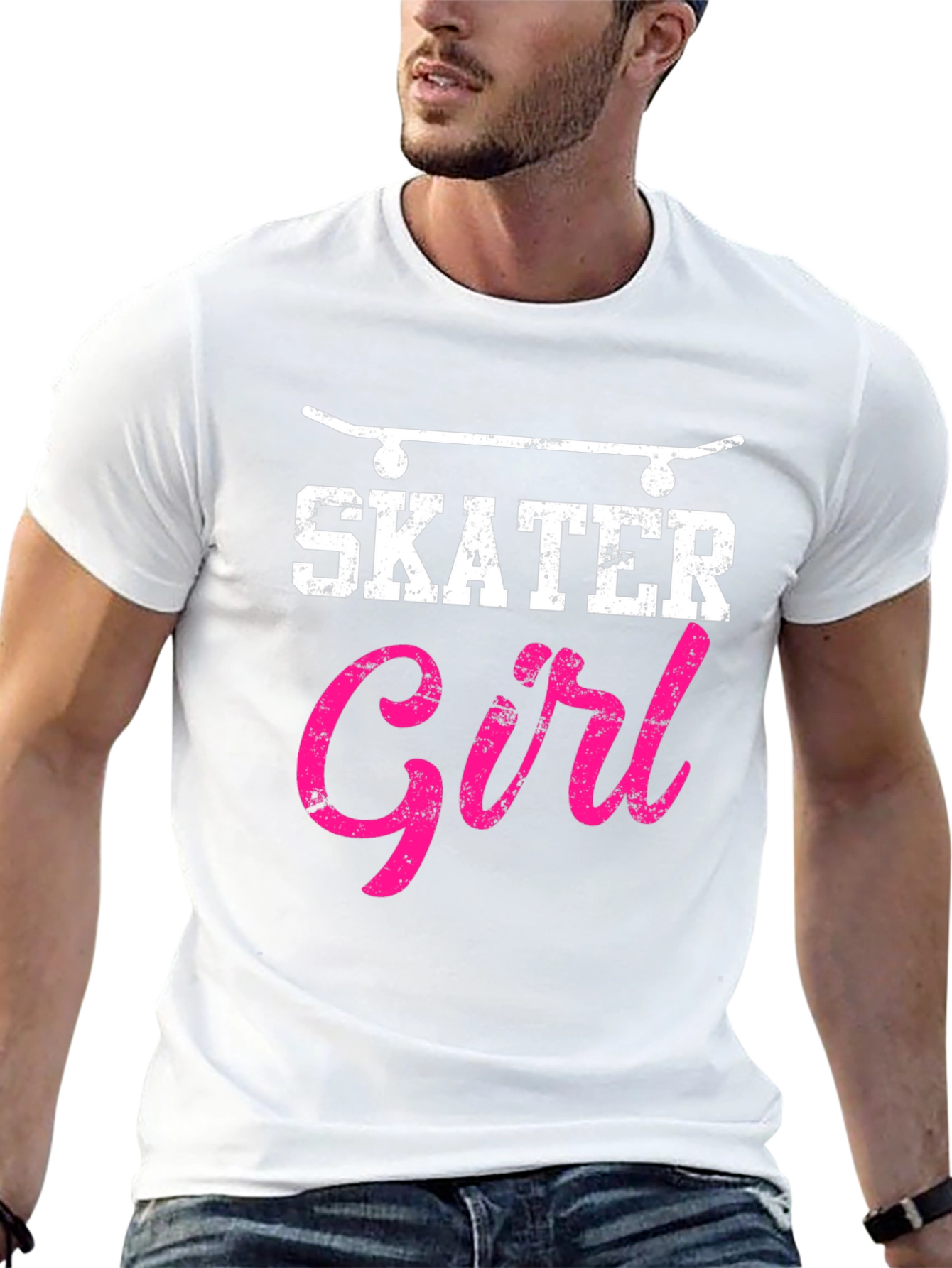 Skater Girl Graphic T-Shirt - Cool Skateboarding Tee