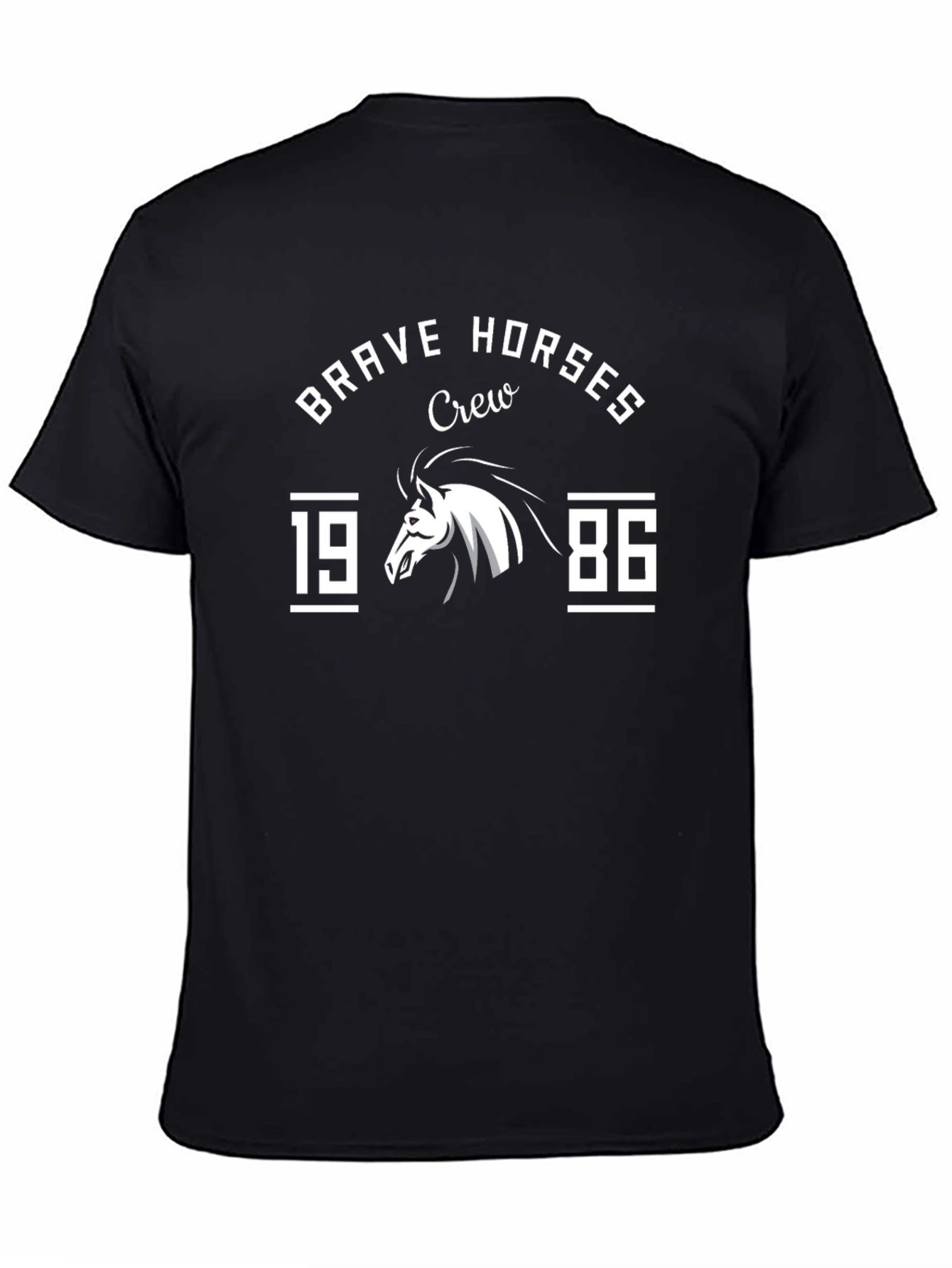 Brave Horses Crew 1986 Black Graphic T-Shirt