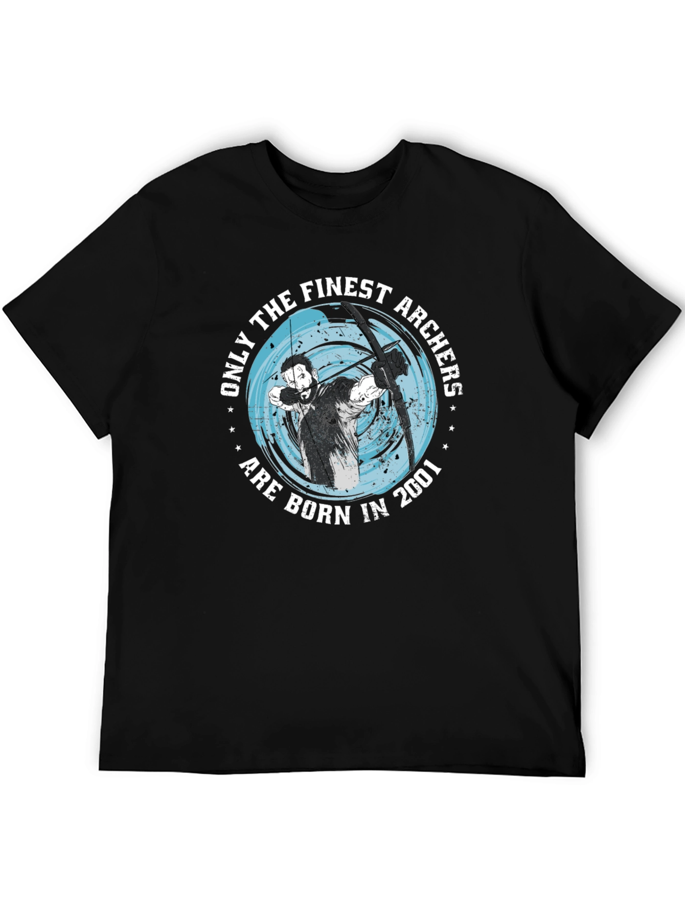 Finest Archers Born in 2001 Black Graphic T-Shirt