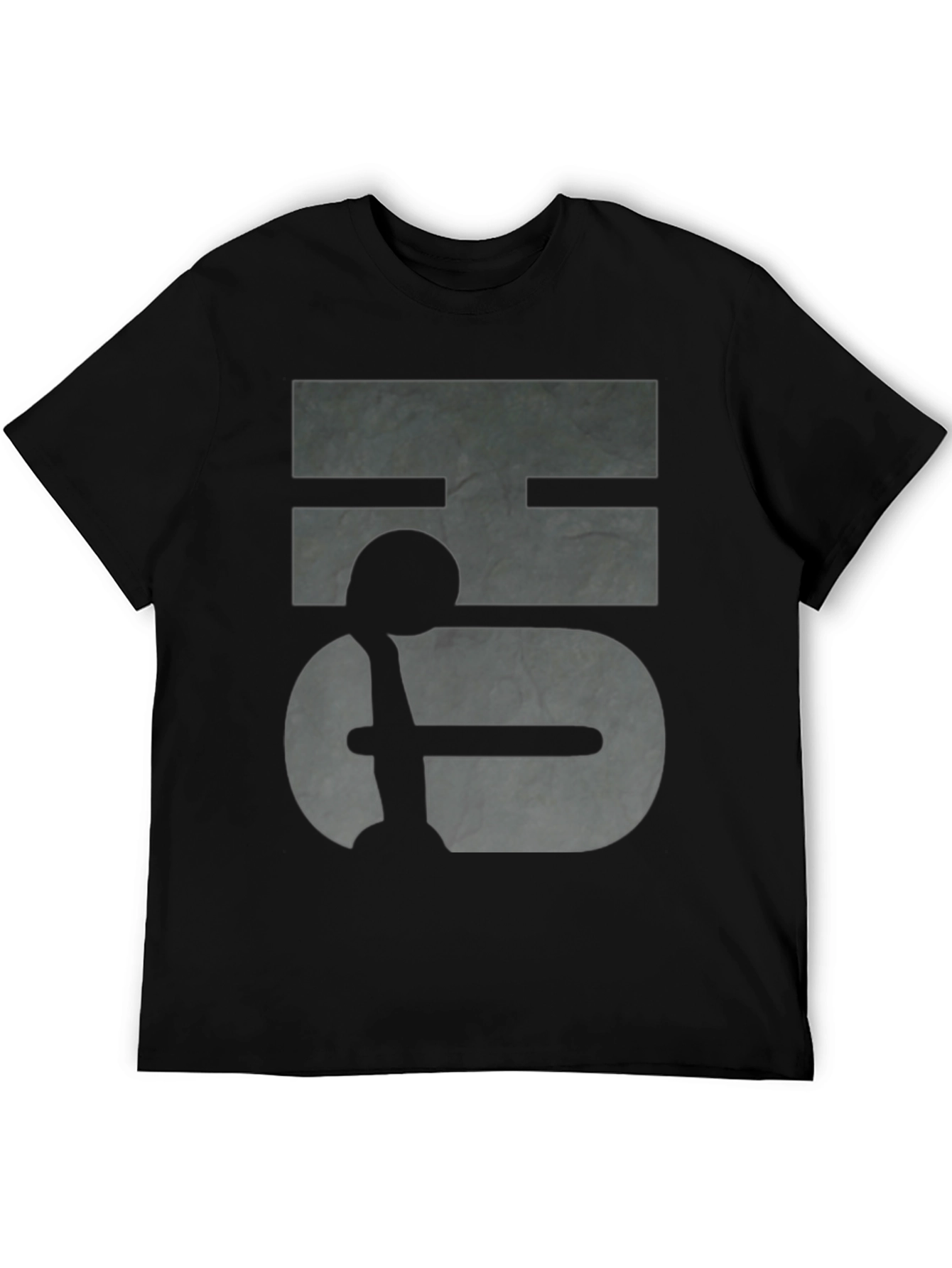 Abstract Graphic Print Black T-Shirt