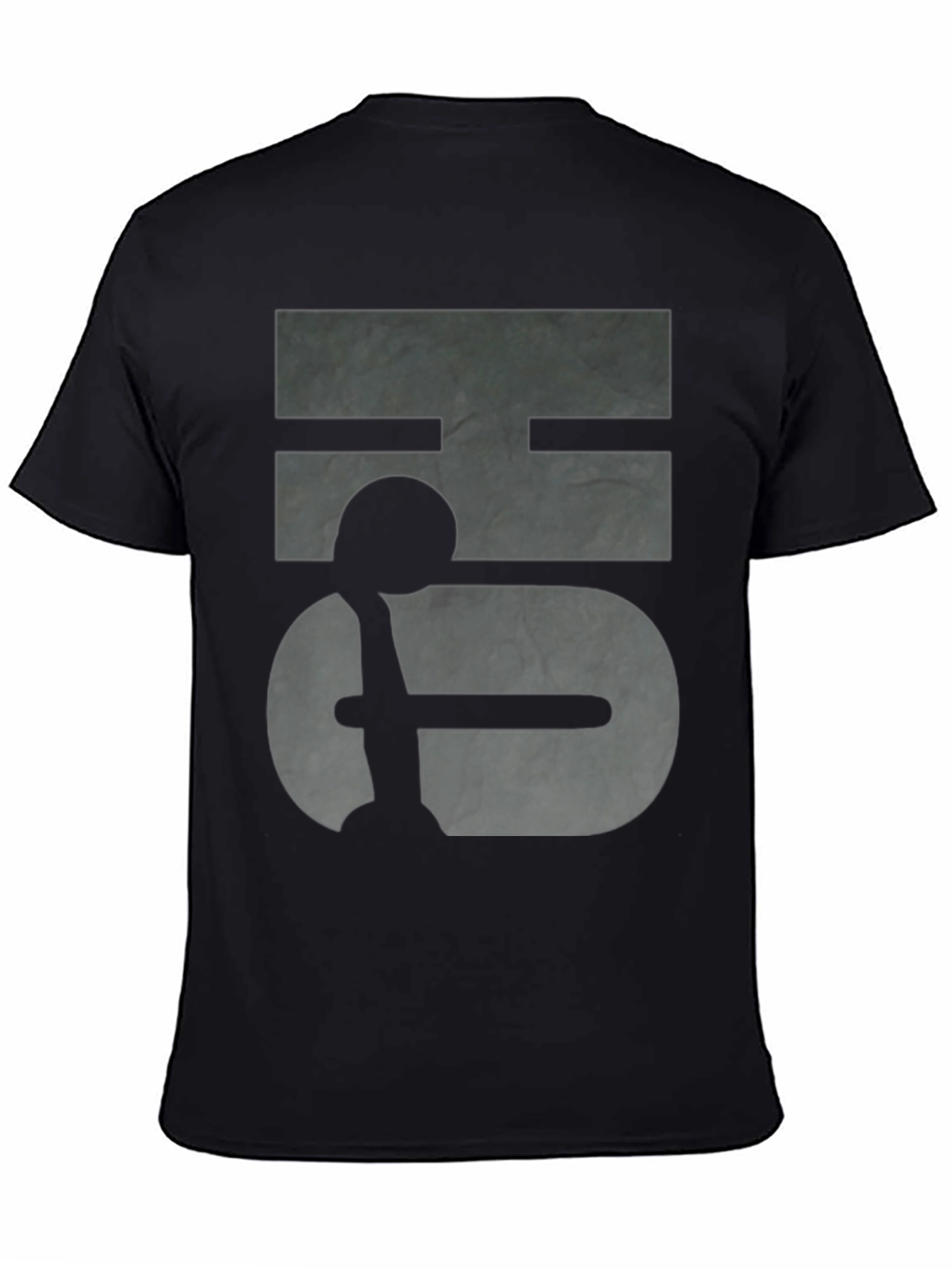 Abstract Graphic Print Black T-Shirt