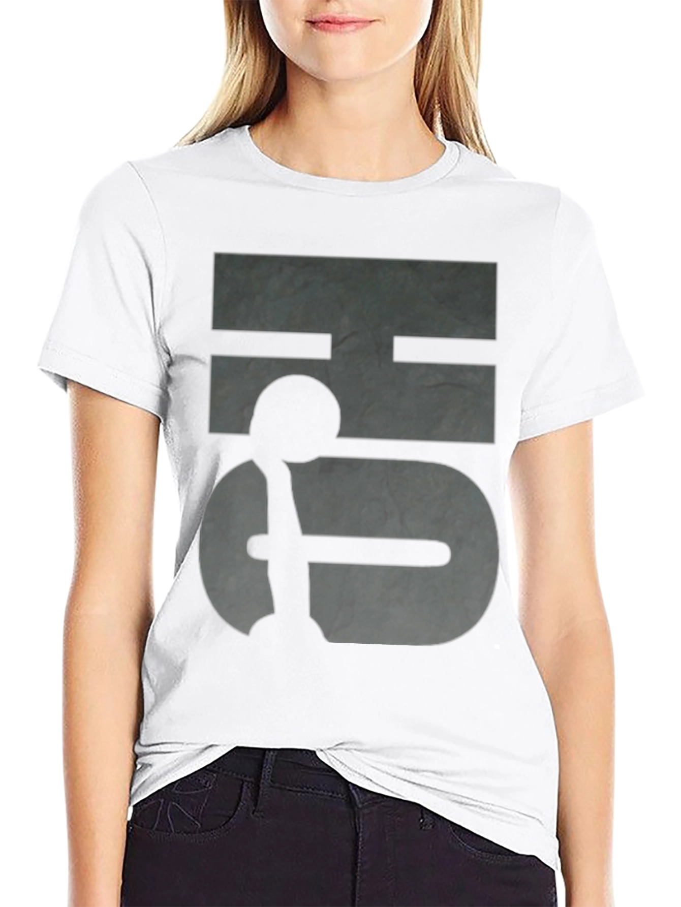 Abstract Graphic Print Black T-Shirt
