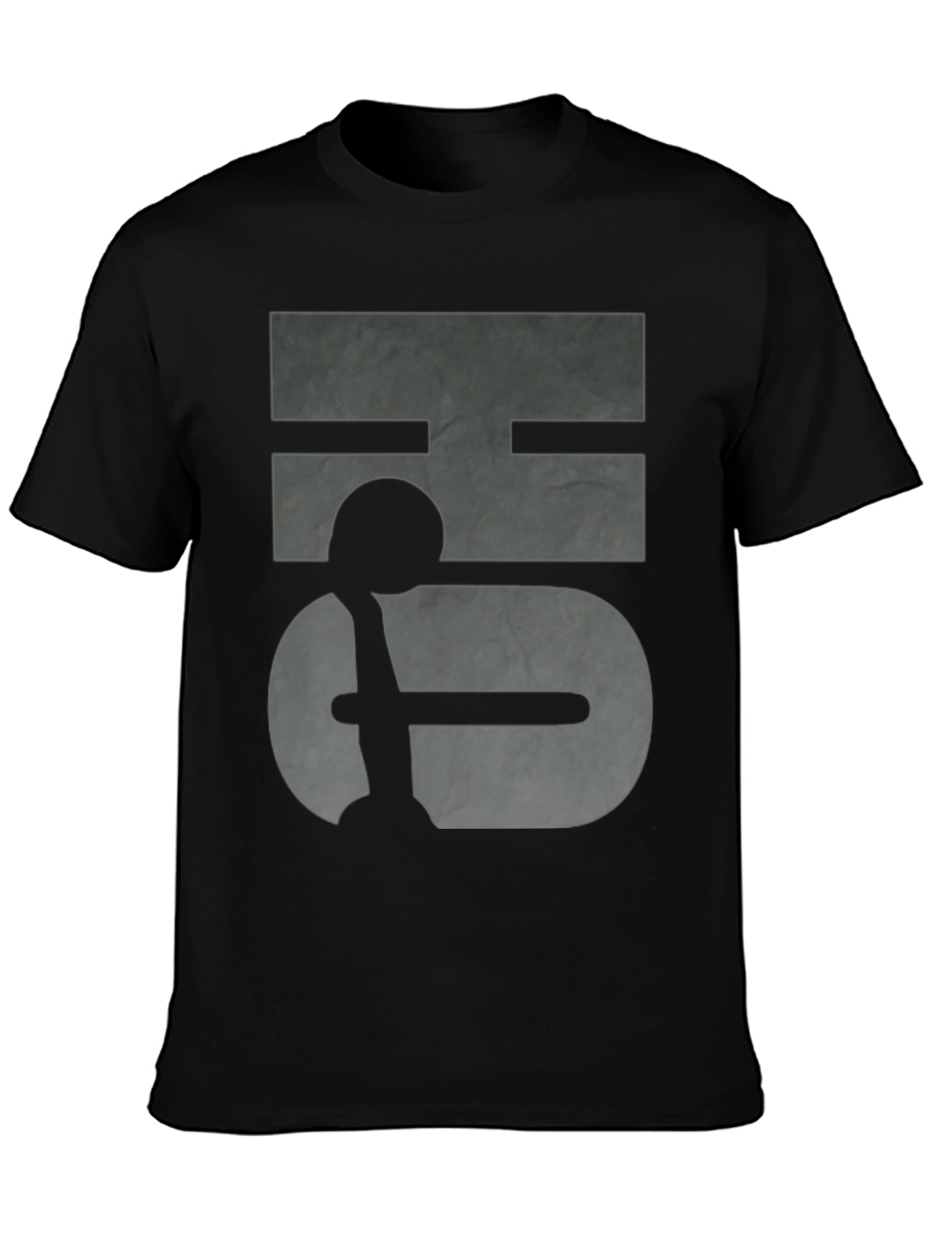 Abstract Graphic Print Black T-Shirt