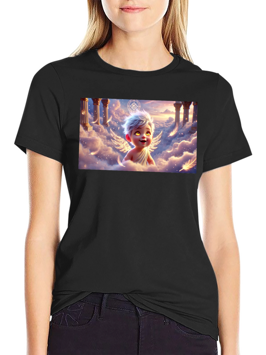 Cherub Angel in Clouds Graphic Tee
