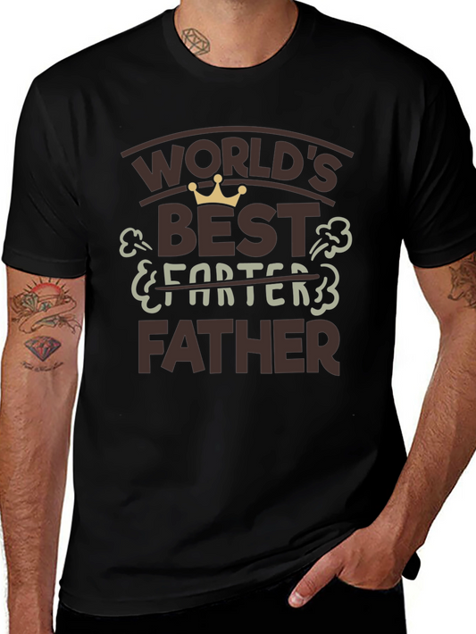 Worlds Best Farter Father Black T-Shirt