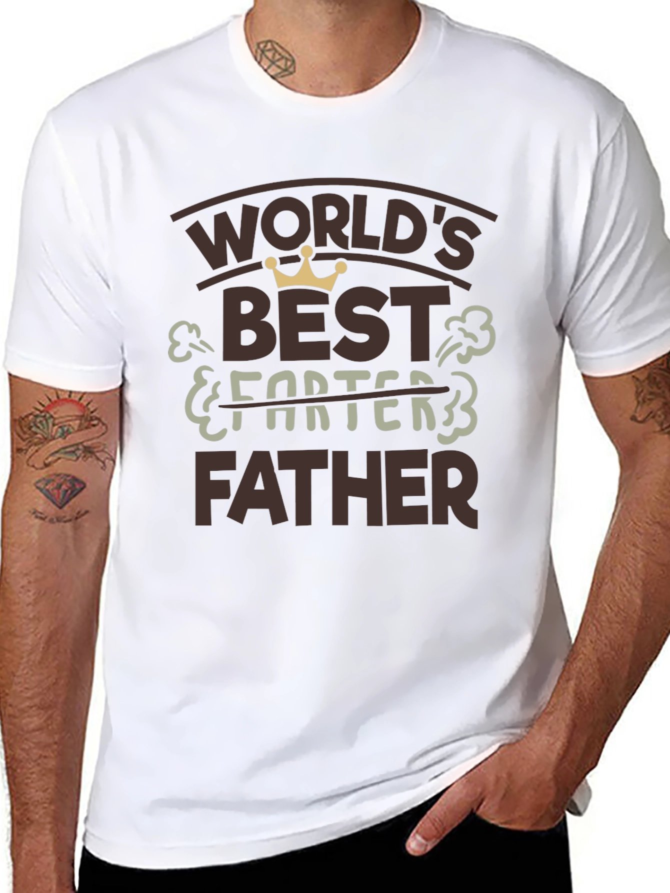 Worlds Best Farter Father Black T-Shirt