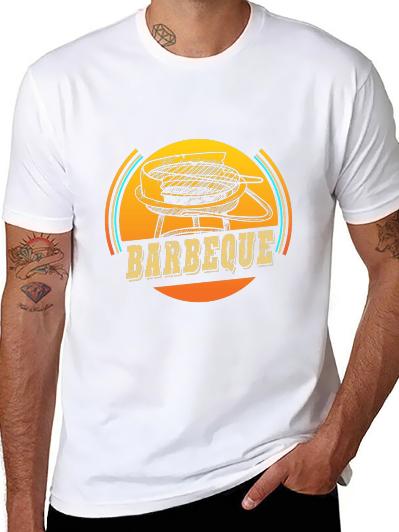 Barbecue Graphic T-Shirt - Black BBQ Grill Tee