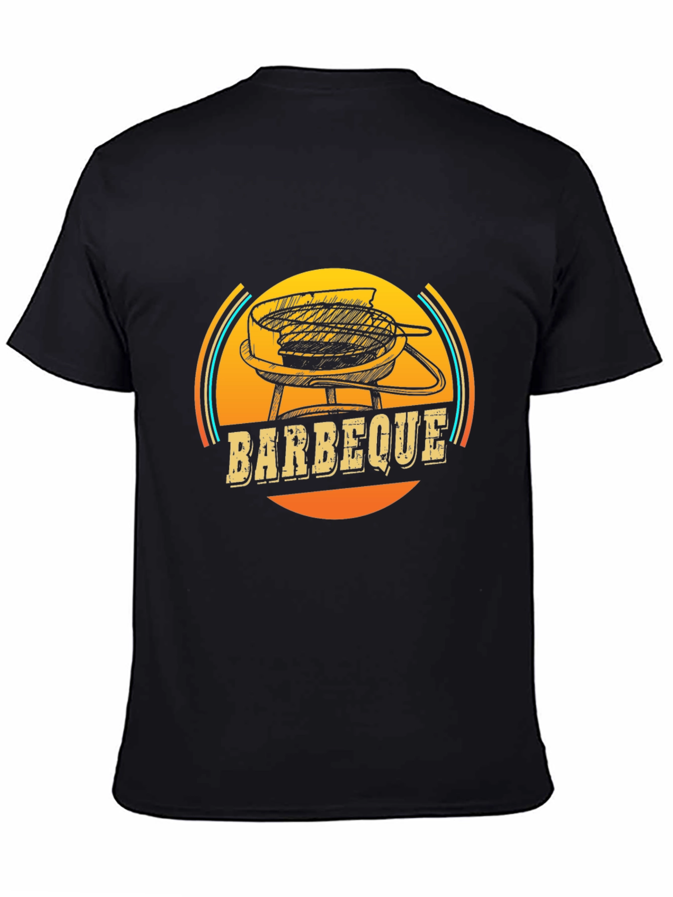 Barbecue Graphic T-Shirt - Black BBQ Grill Tee
