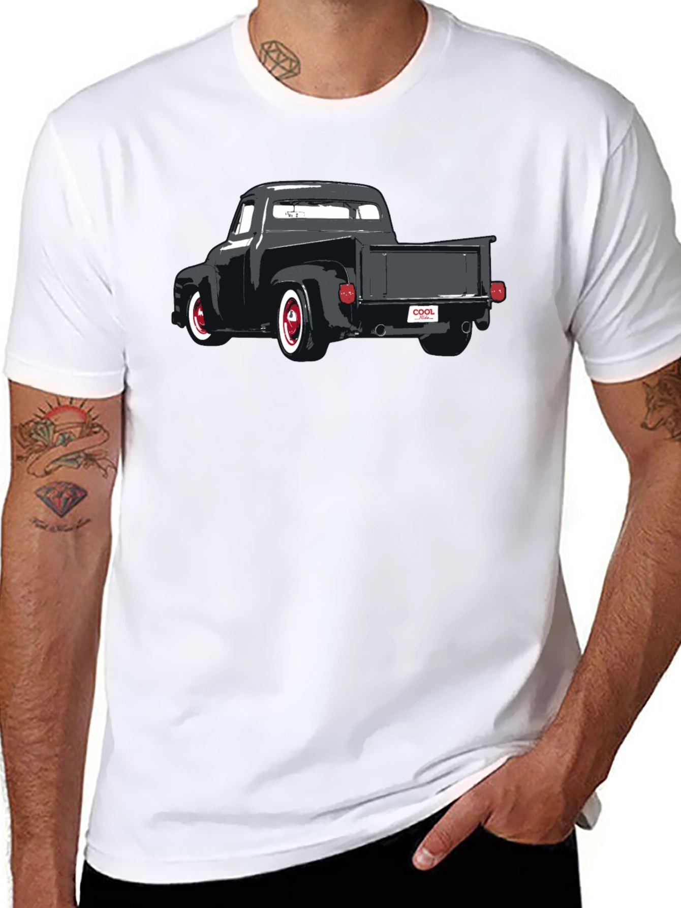 Cool Truck Graphic T-Shirt - Black