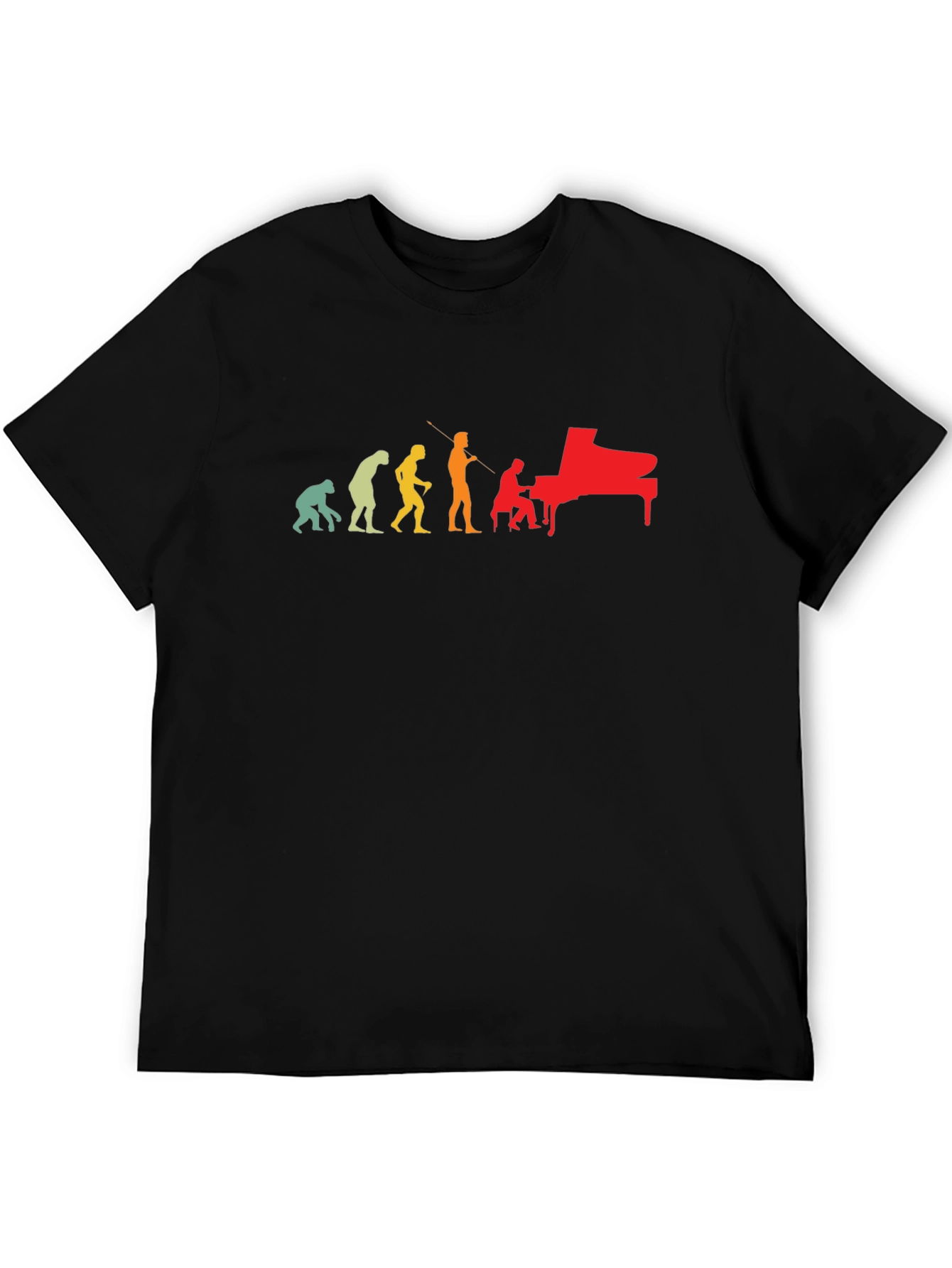 Piano Evolution Graphic T-Shirt - Musician Gift