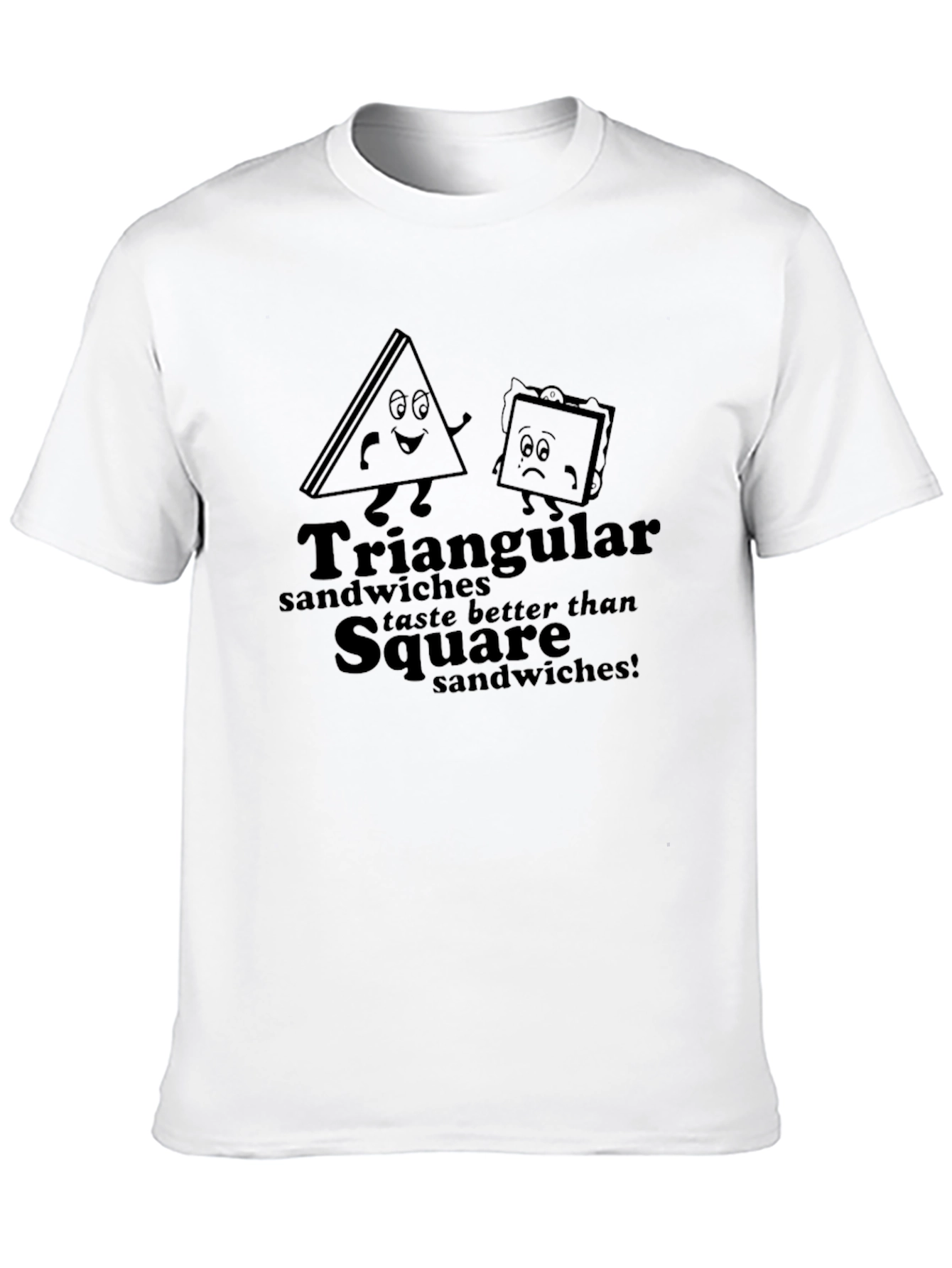 Triangular Sandwiches Graphic T-Shirt - Funny Food Tee