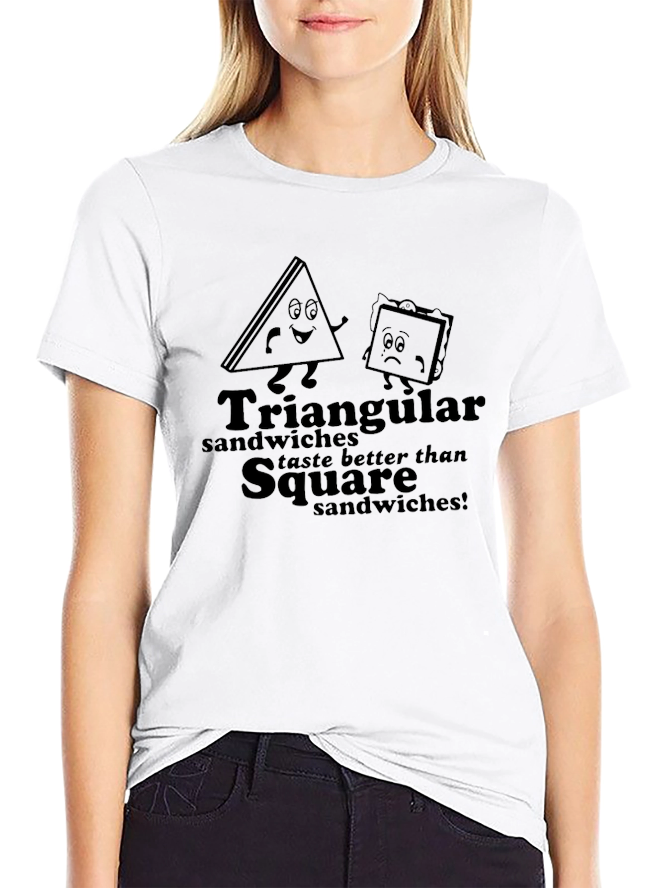 Triangular Sandwiches Graphic T-Shirt - Funny Food Tee