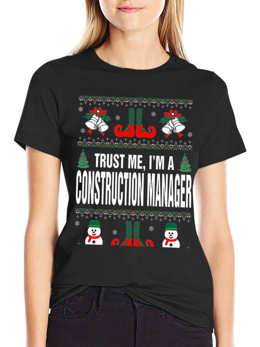 Construction Manager Ugly Christmas Sweater T-Shirt