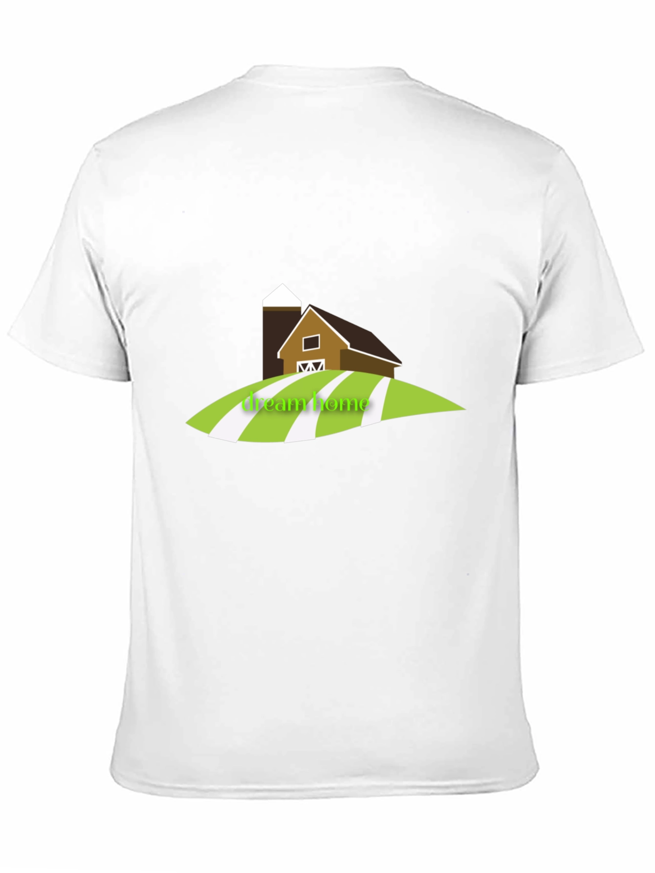 Dream Home Barn Graphic Tee - Black Cotton T-Shirt