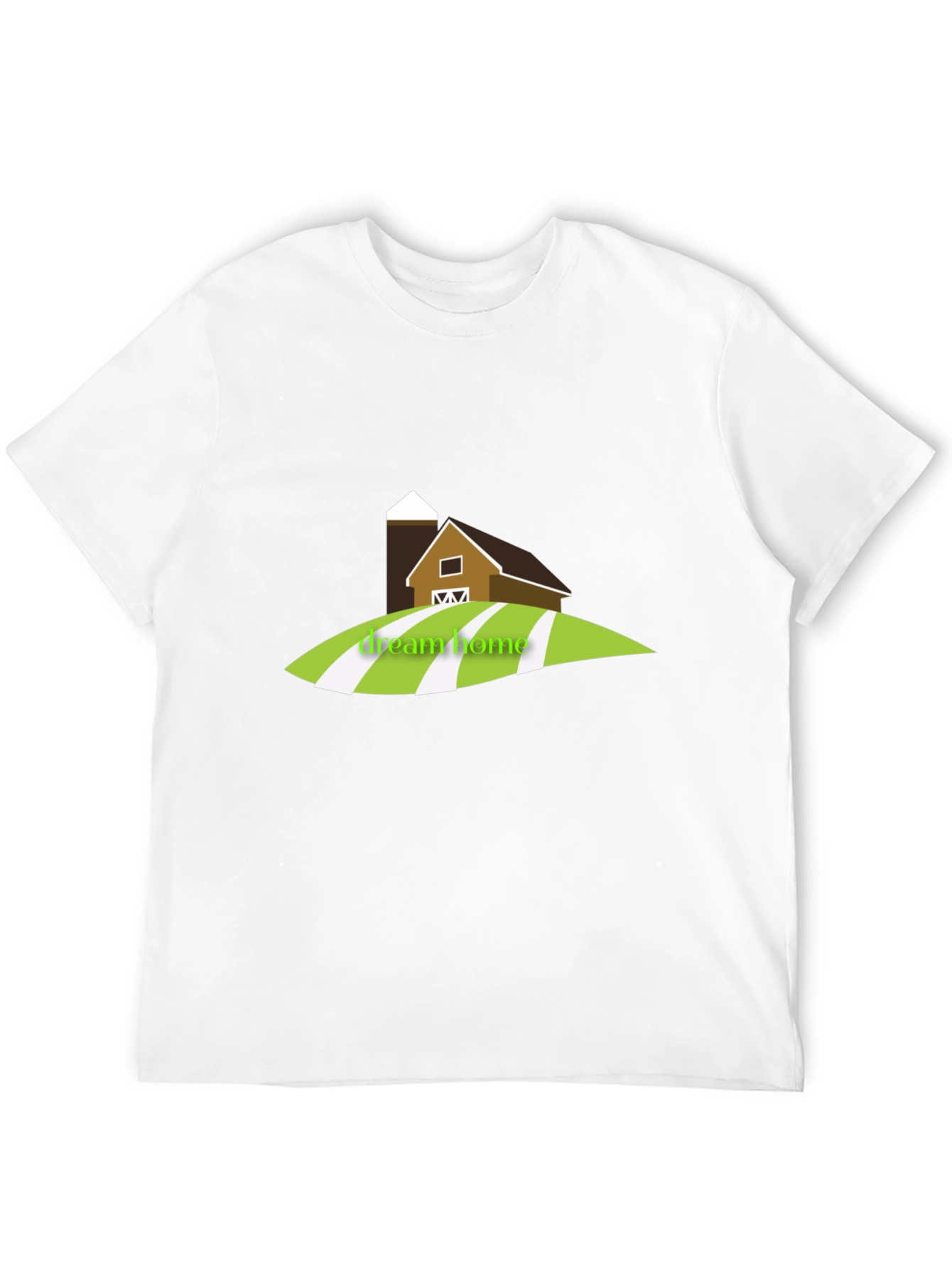Dream Home Barn Graphic Tee - Black Cotton T-Shirt