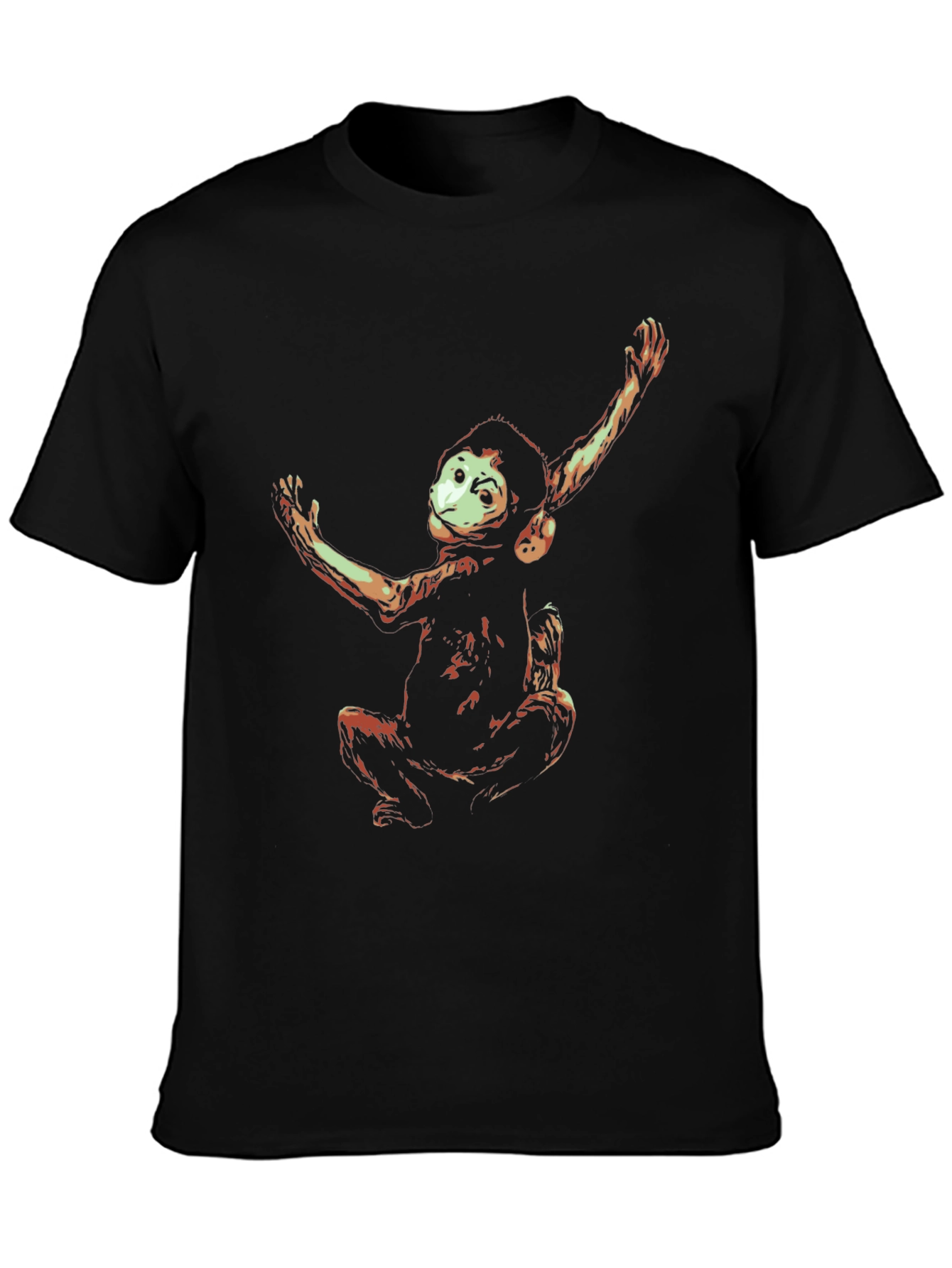 Graphic Monkey T-Shirt - Black