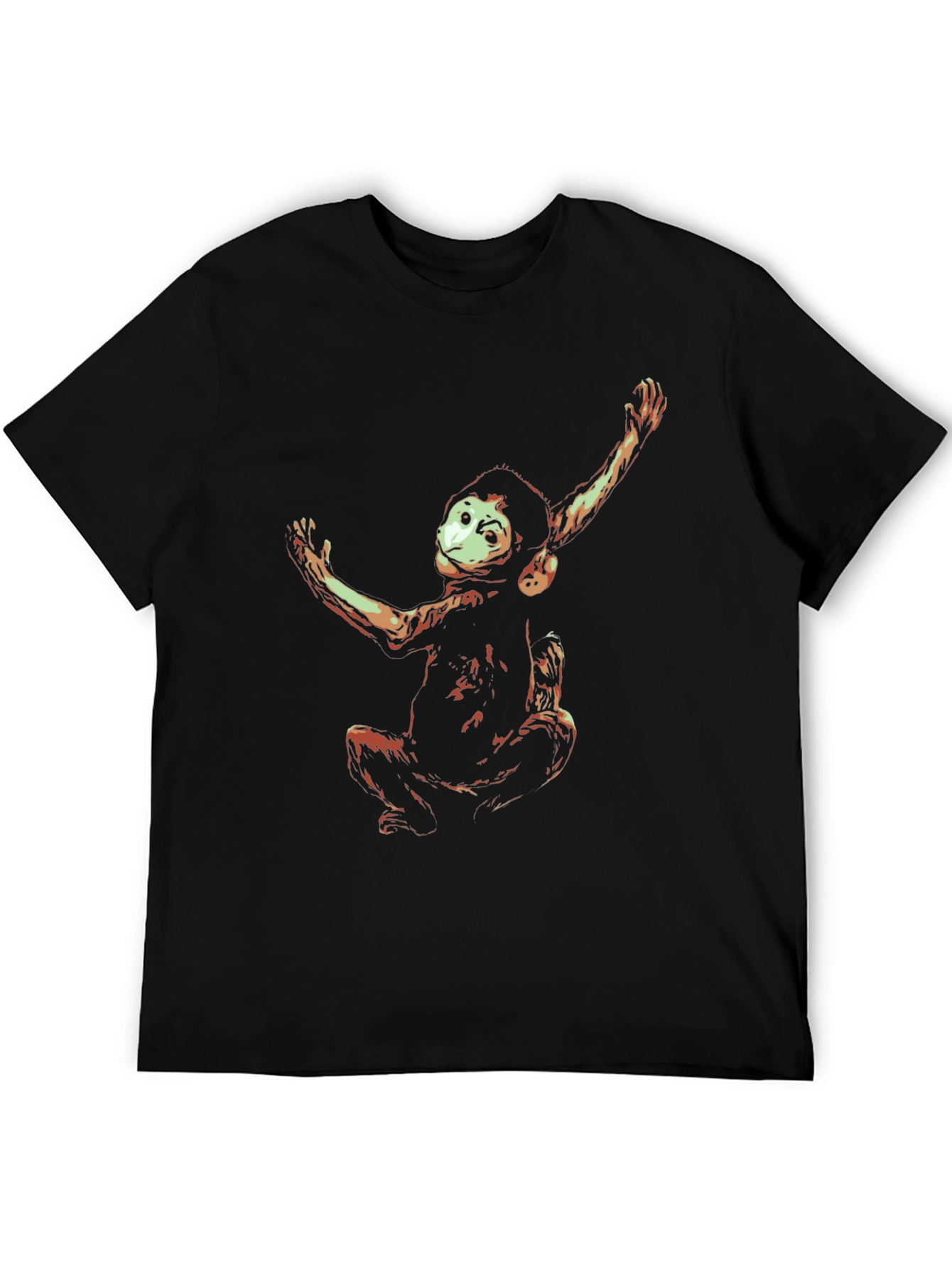 Graphic Monkey T-Shirt - Black