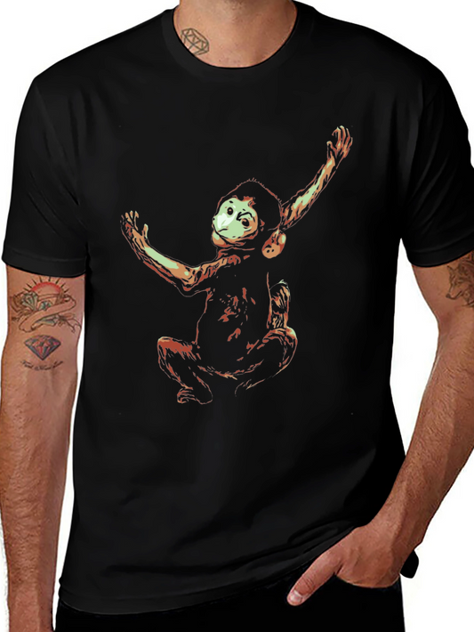 Graphic Monkey T-Shirt - Black