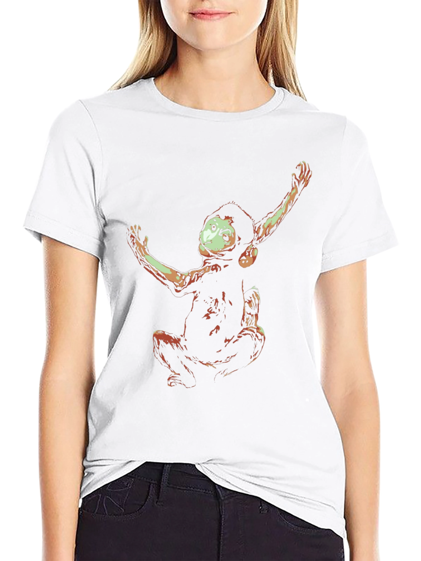 Graphic Monkey T-Shirt - Black