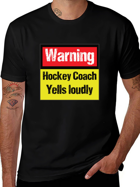 Warning Hockey Coach T-Shirt