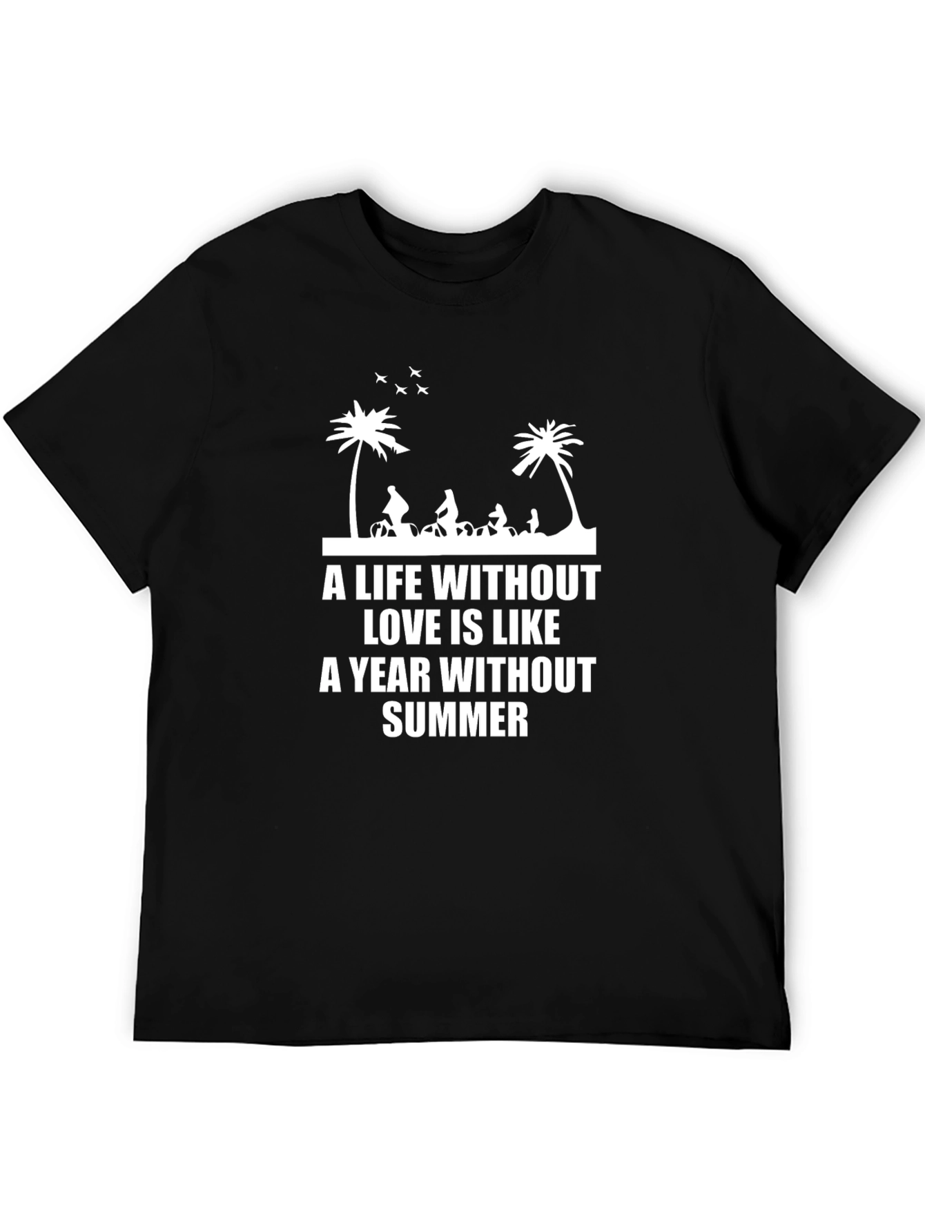Life Without Love Summer Tee - Black Crew Neck