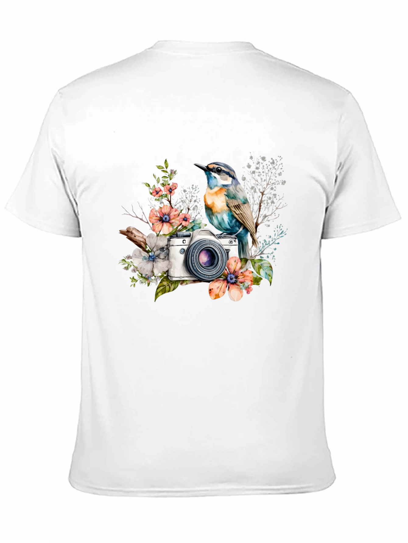 Bird & Camera Graphic Tee - Nature Photography Shirt