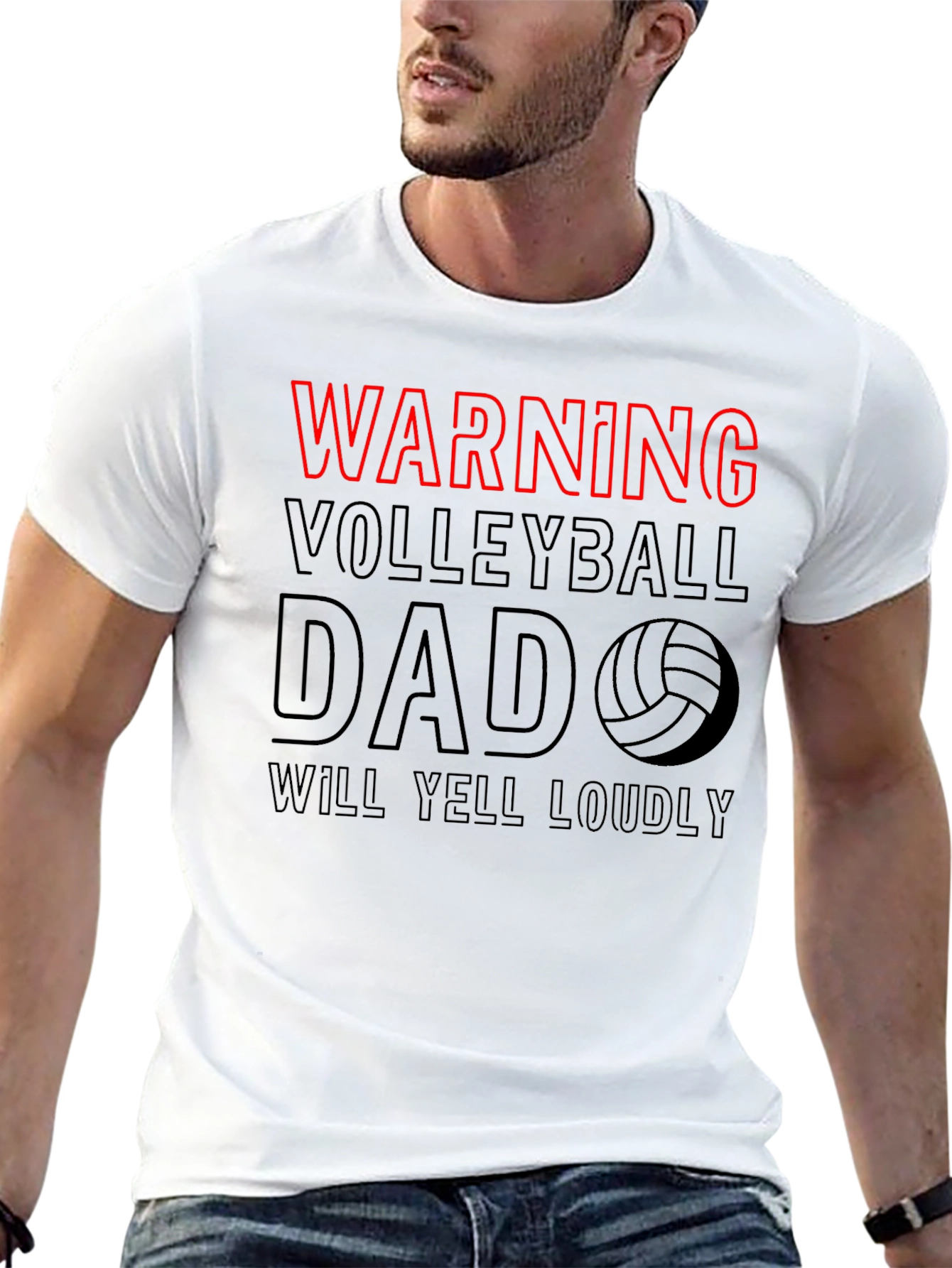 Warning Volleyball Dad Tee