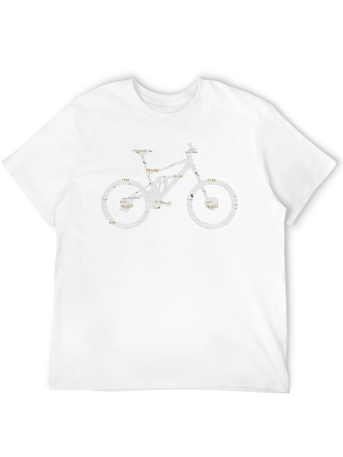 Mountain Bike Word Art Graphic T-Shirt