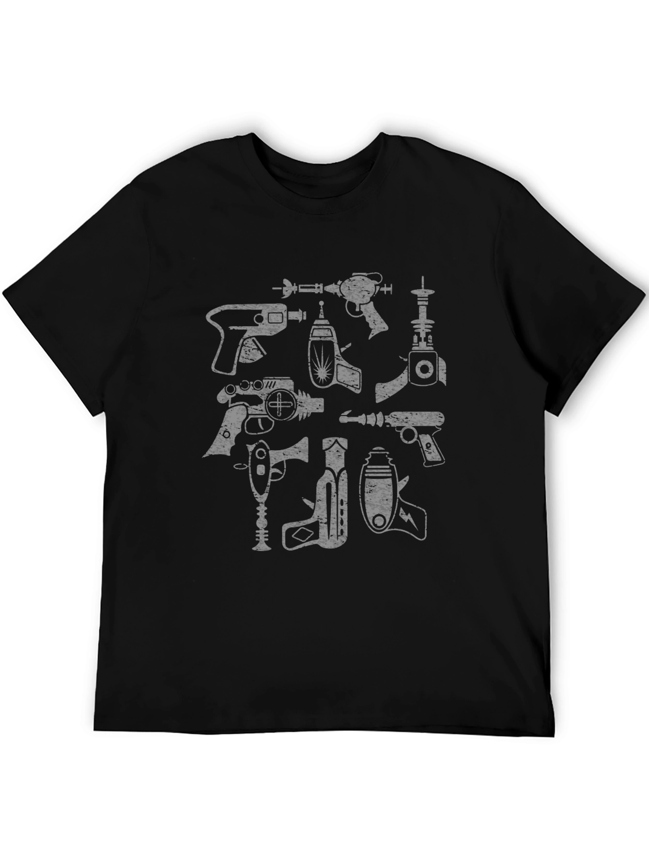 Retro Ray Guns Graphic Tee - Sci-Fi Cool